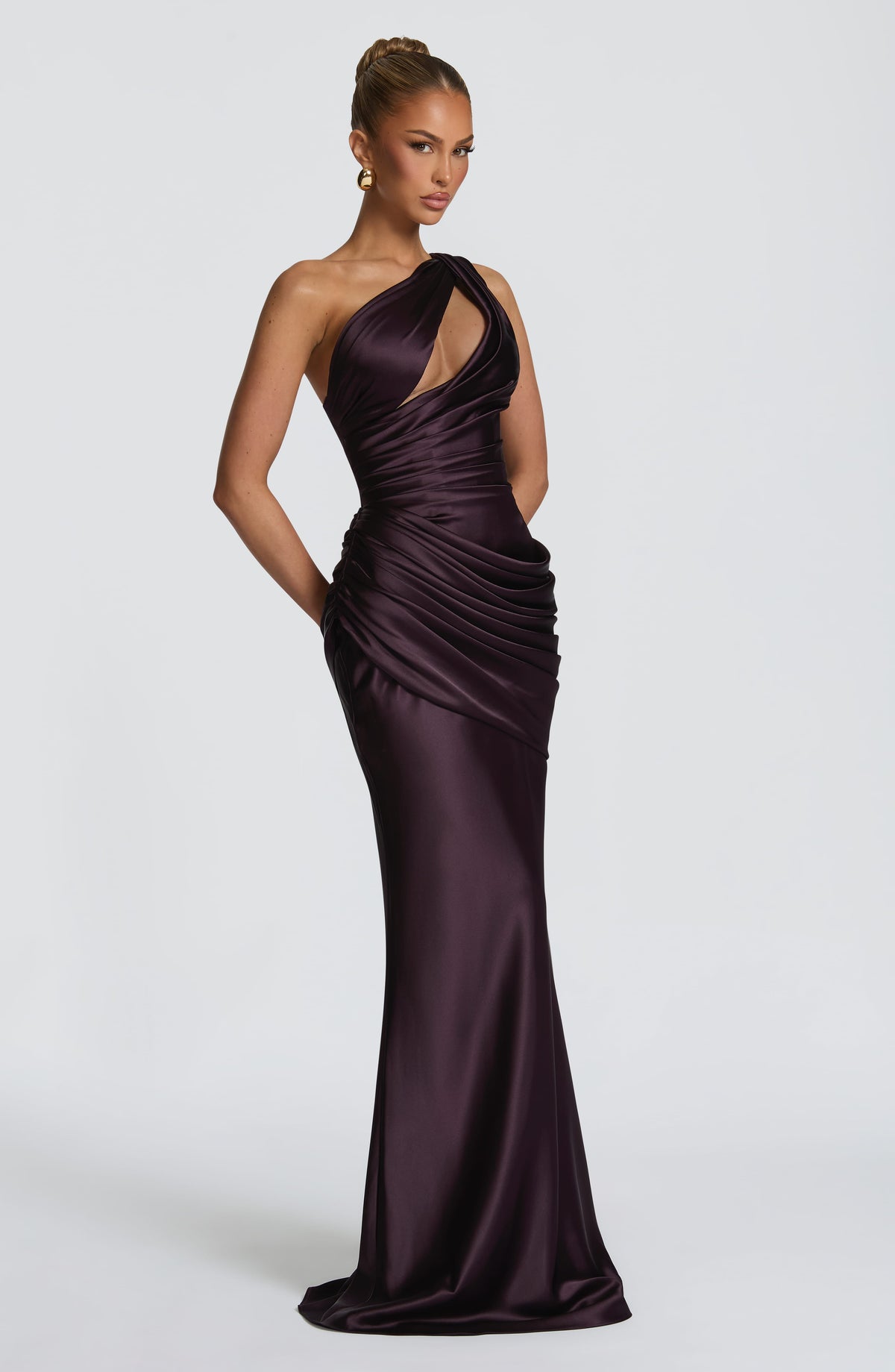 Elmira Maxi Dress in Plum