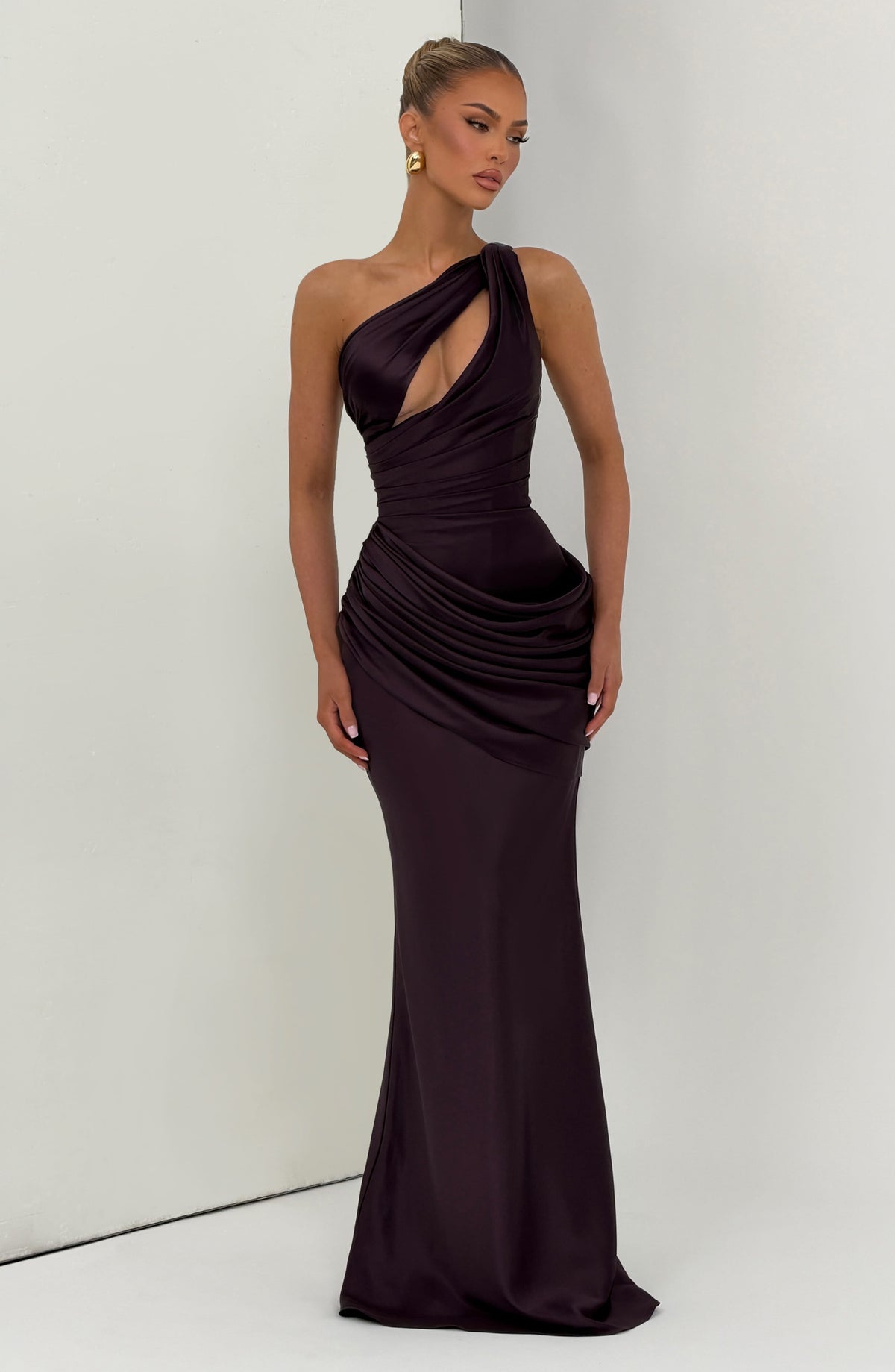 Elmira Maxi Dress in Plum