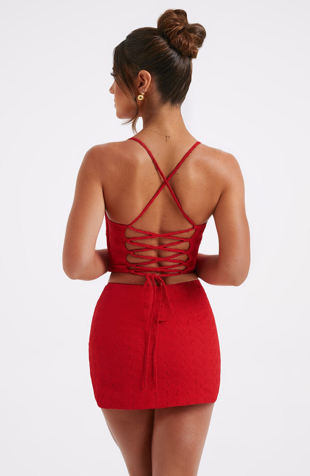 Erisa Mini Skirt in Red