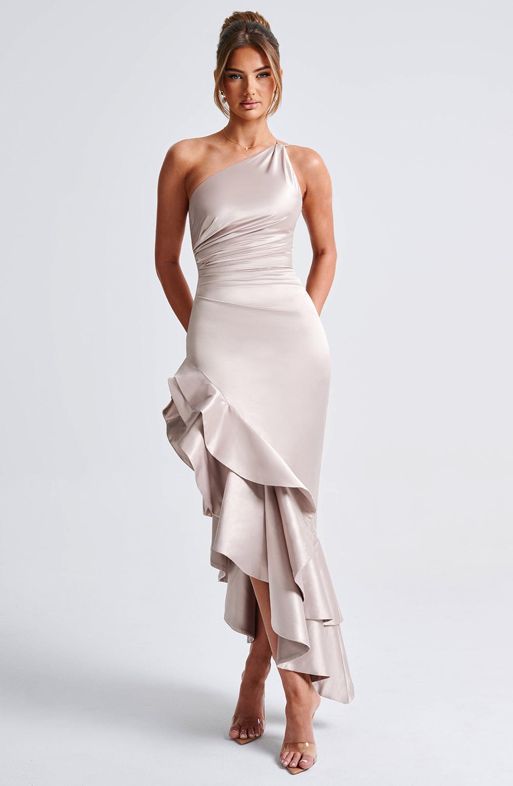 Esmeryn Maxi Dress in Champagne