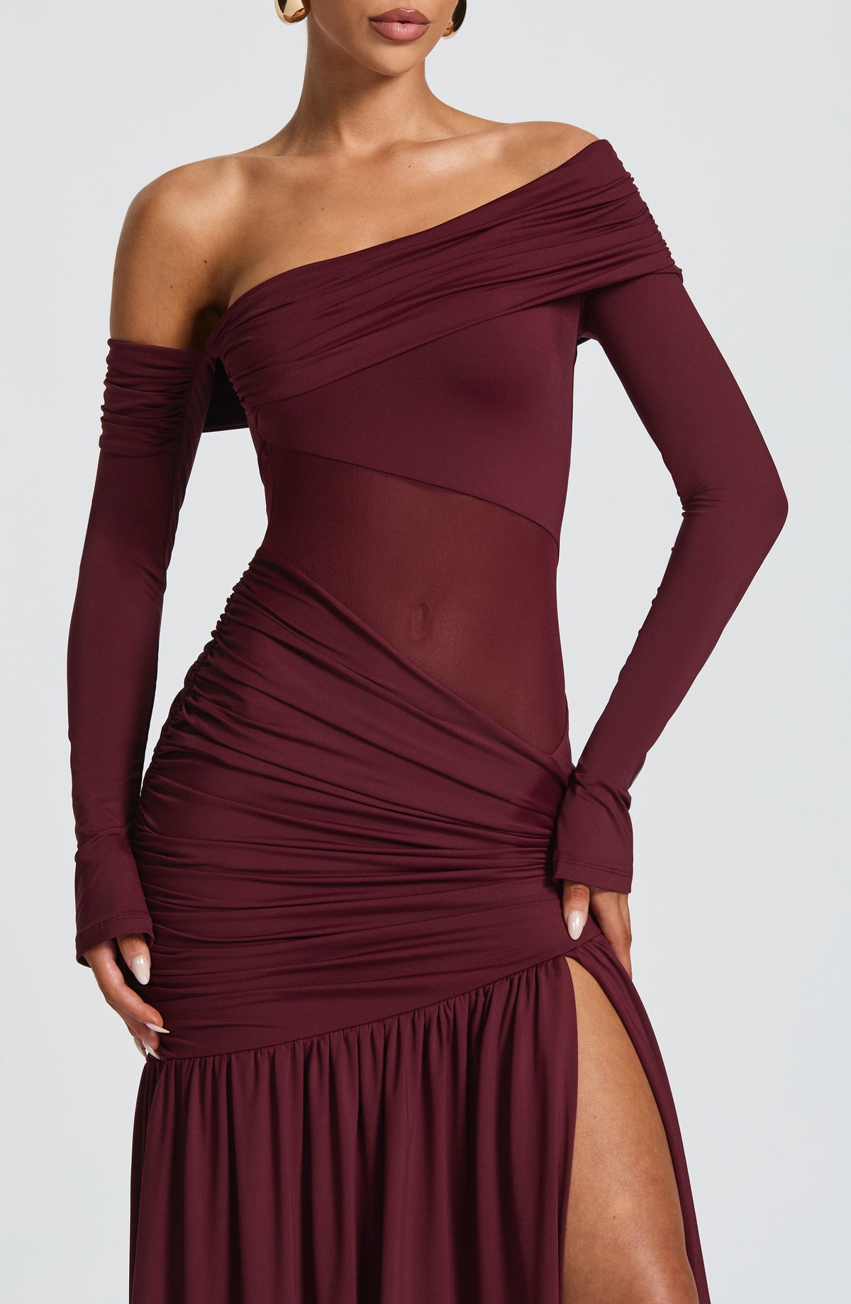 Ettania Maxi Dress in Cherry Lacquer