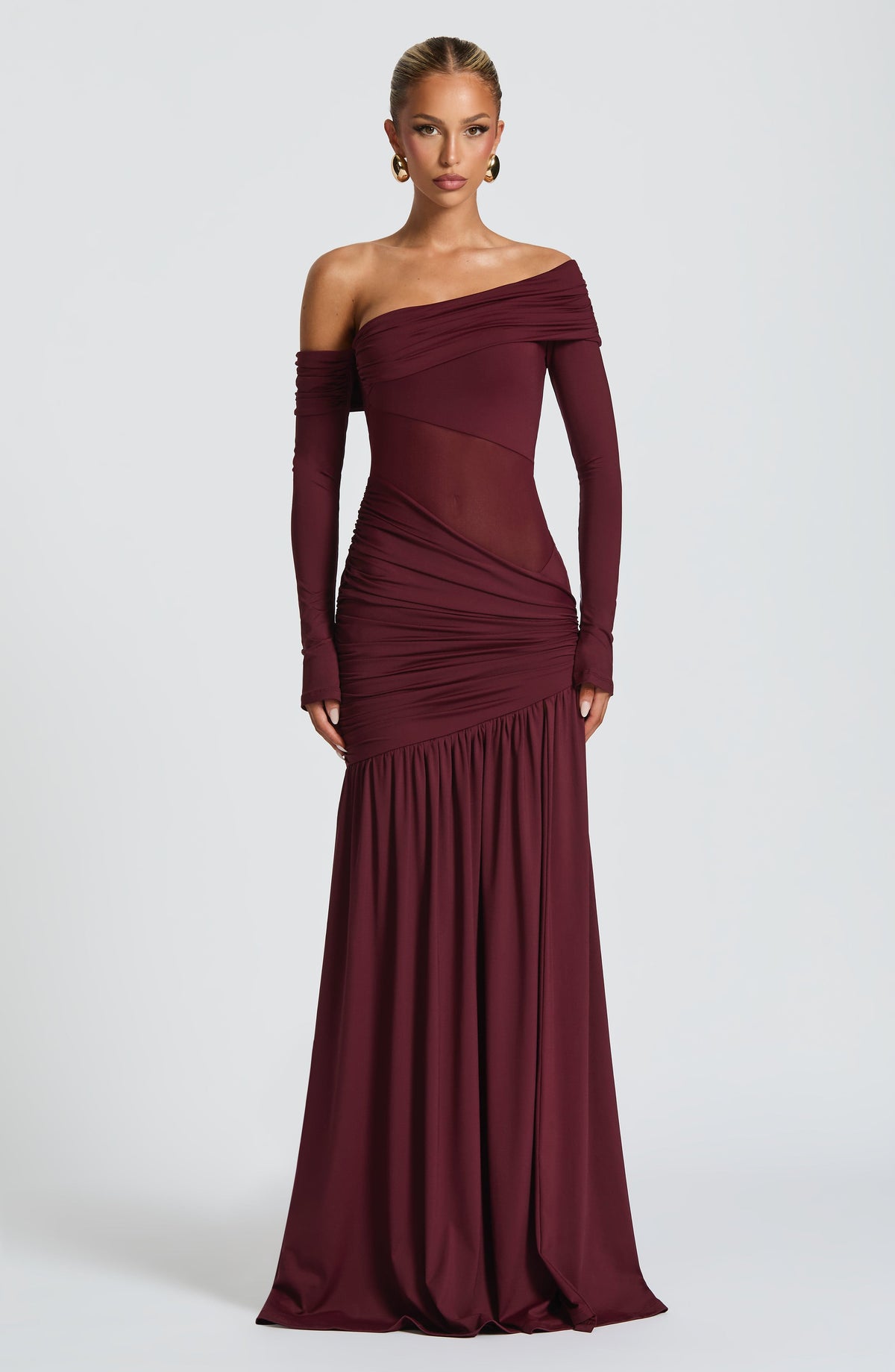 Ettania Maxi Dress in Cherry Lacquer