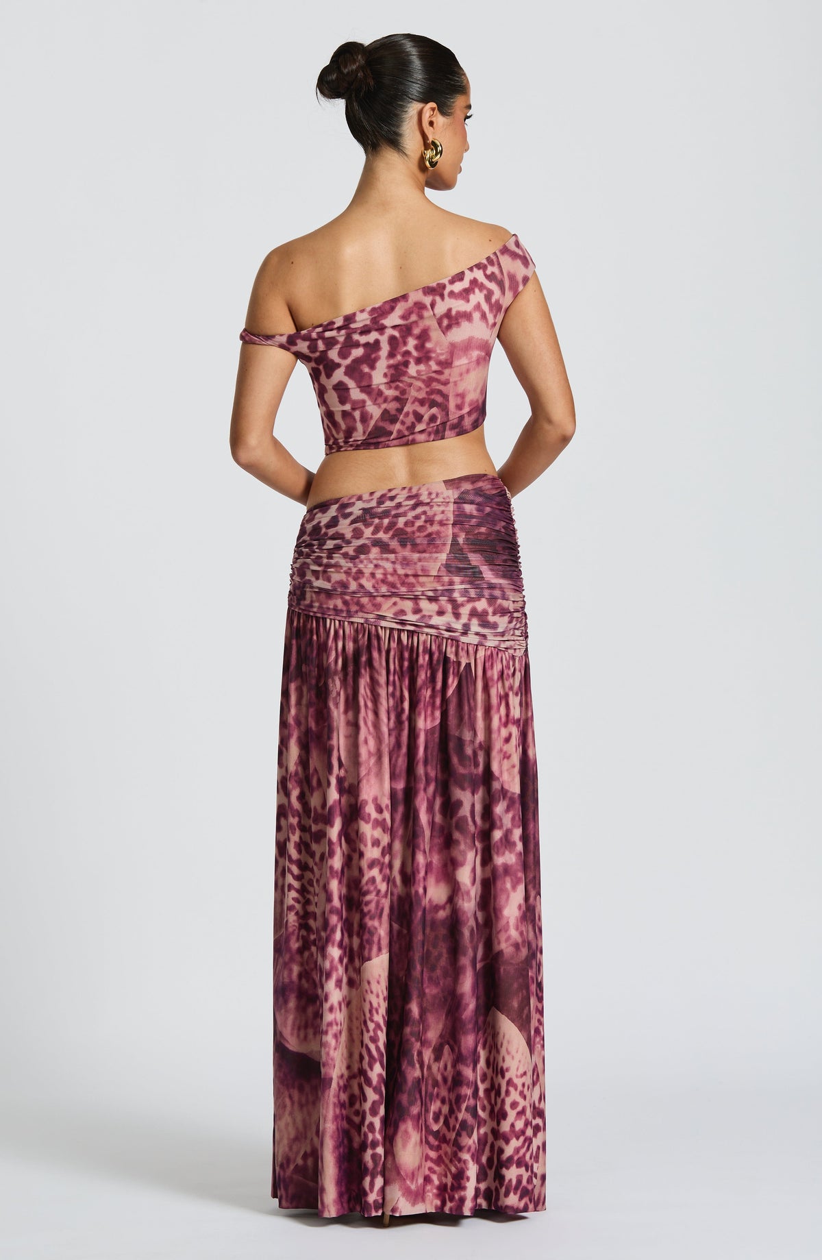 Evana Top in Magenta Orchid Print