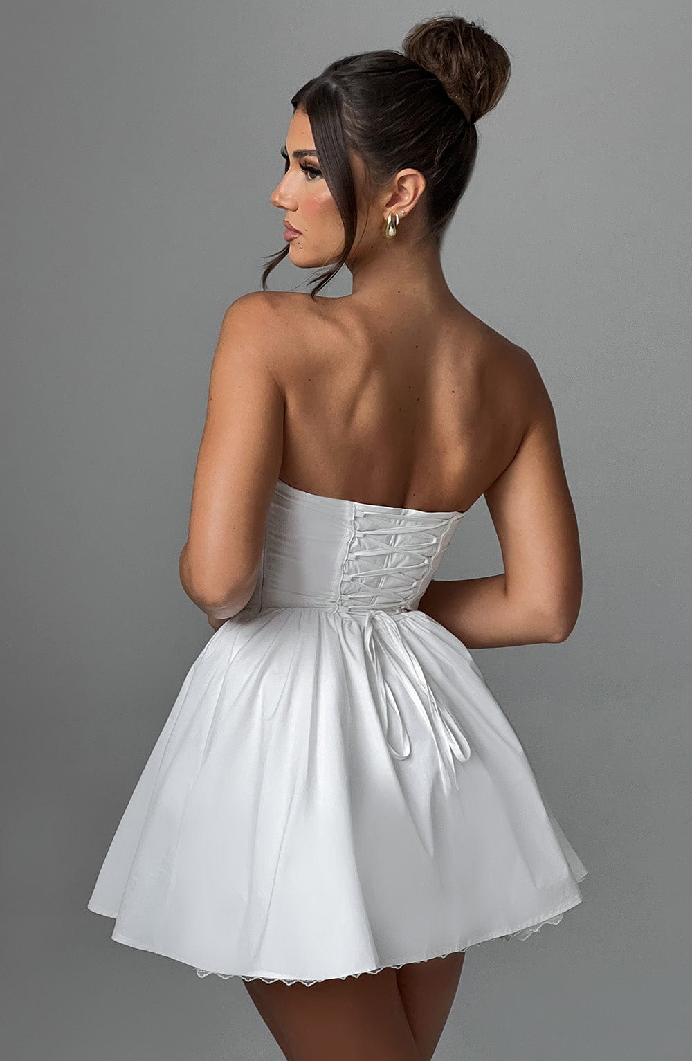 Evienne Mini Dress in Ivory