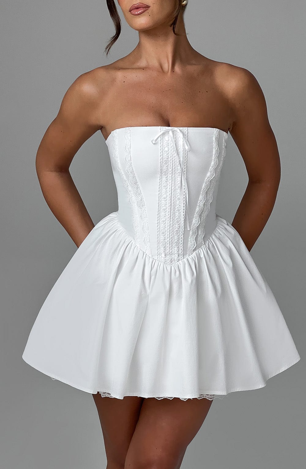 Evienne Mini Dress in Ivory