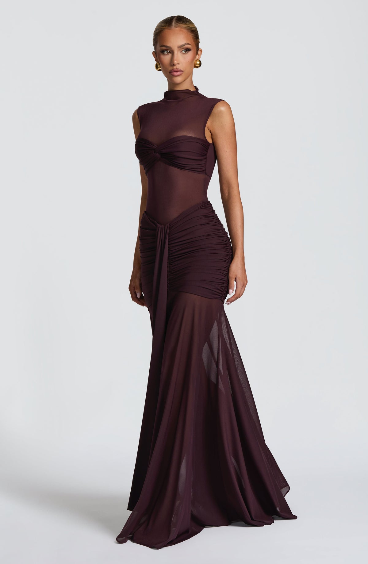 Faelyn Maxi Skirt in Plum