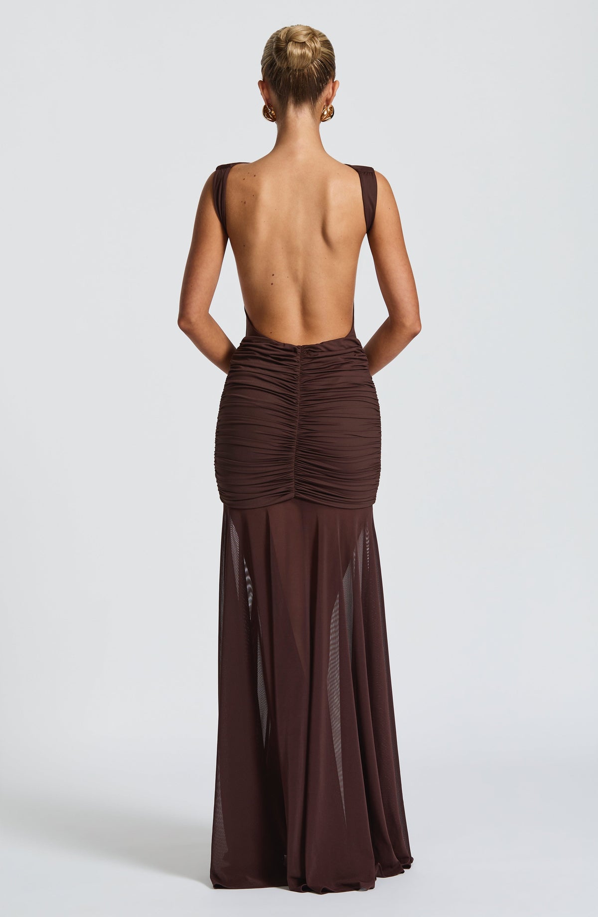 Faelyn Maxi Skirt in Plum Brown