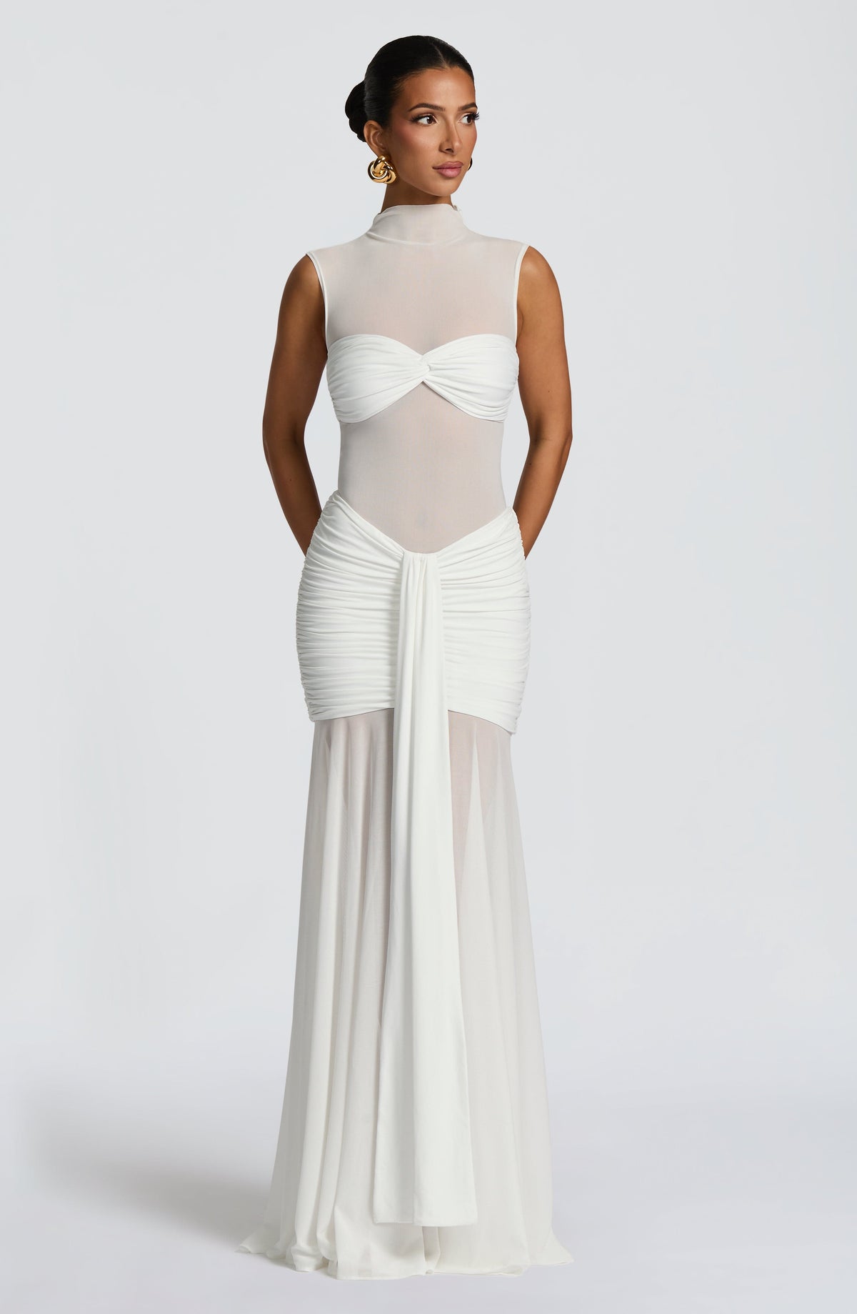 Faelyn Maxi Skirt in White