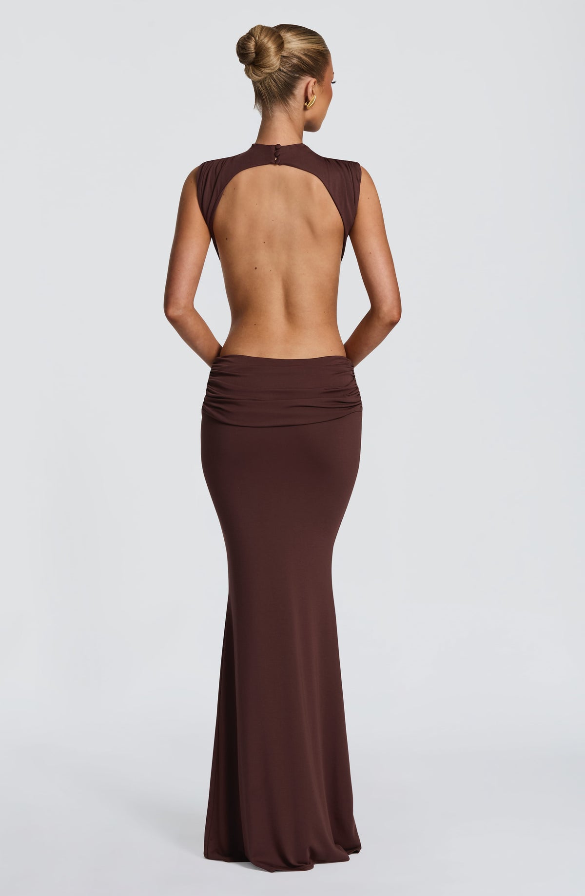 Fenwyn Maxi Dress in Plum Brown