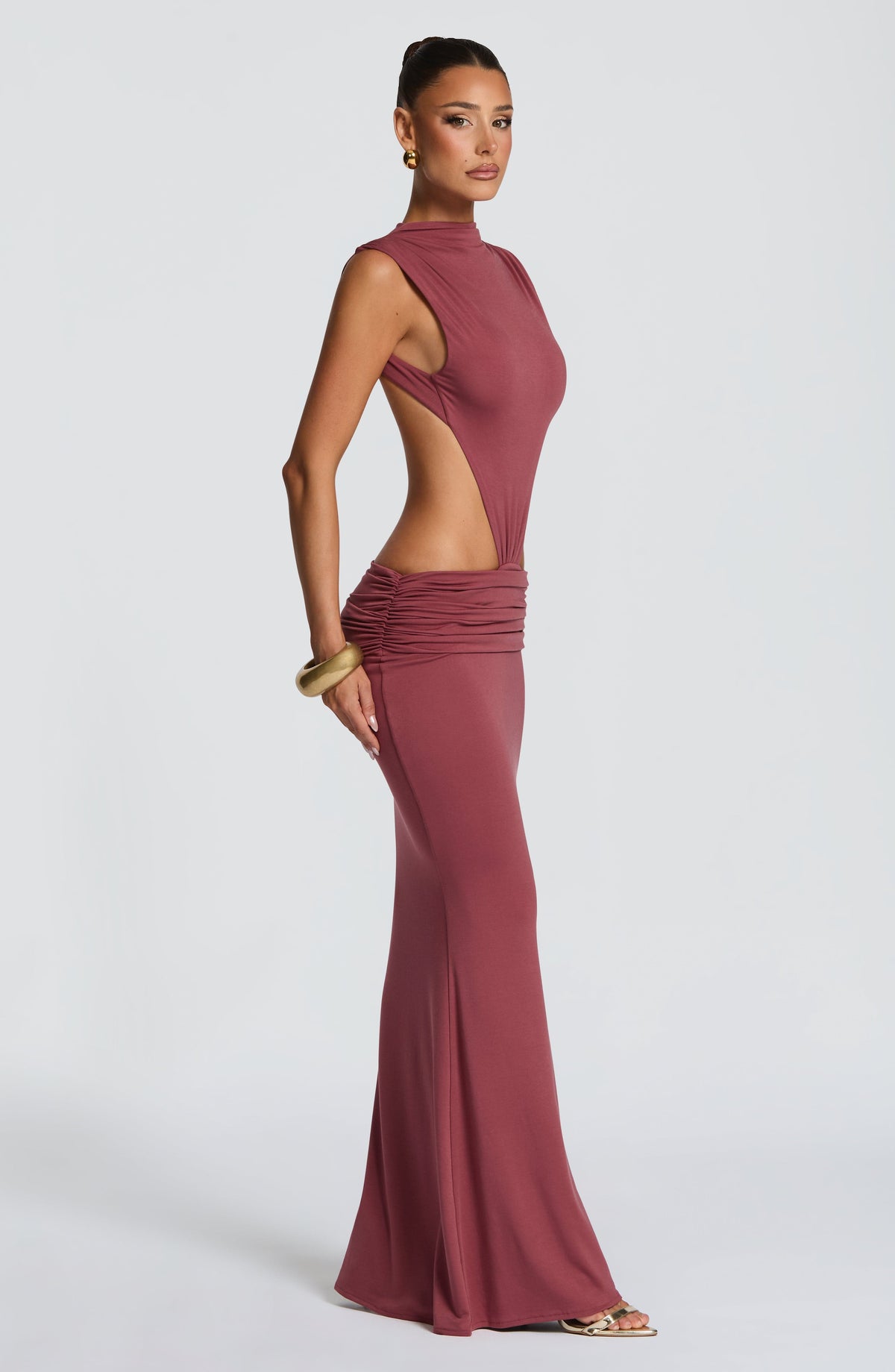Fenwyn Maxi Dress in Rose Brown