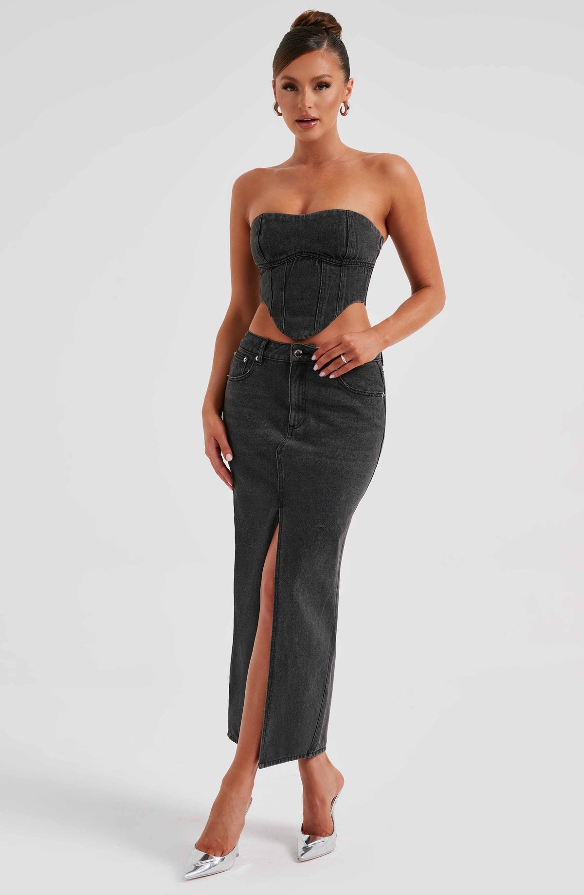 Flora Maxi Skirt in Black