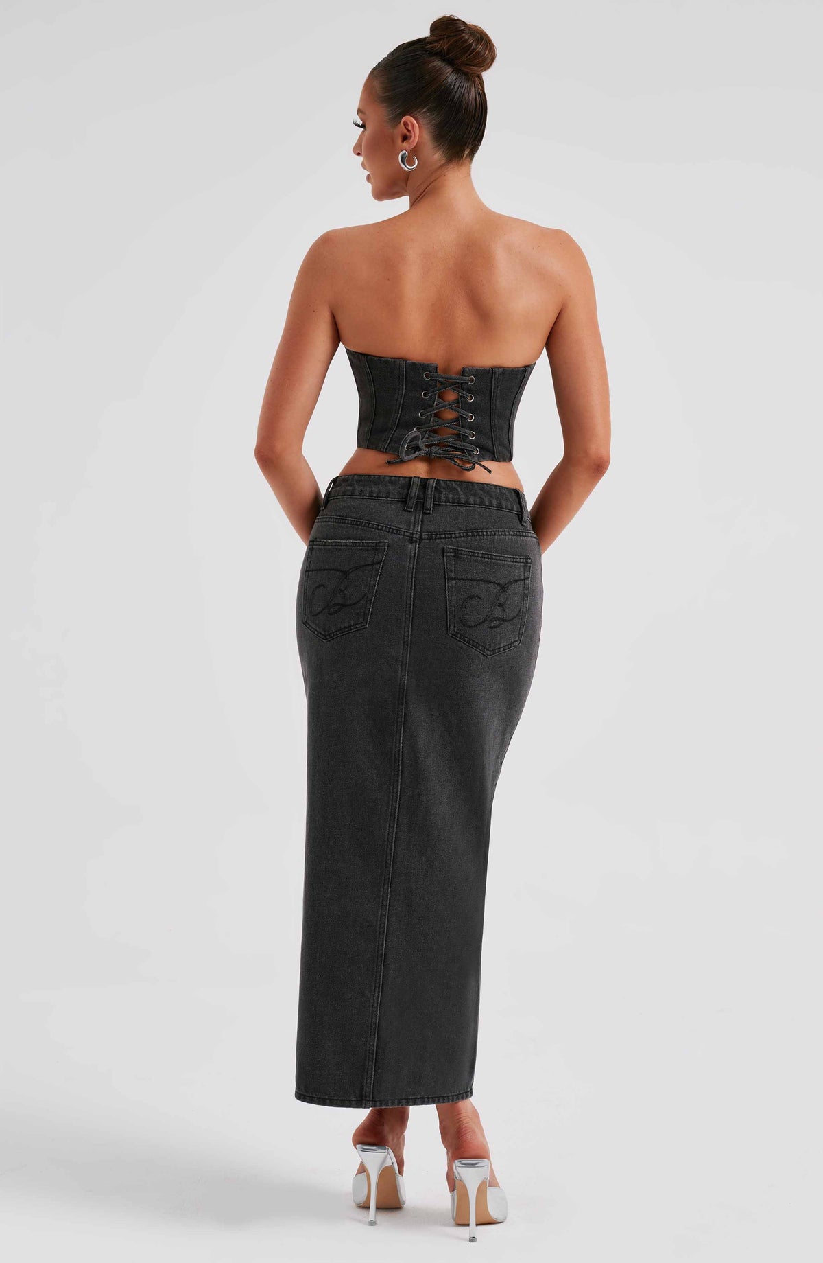 Flora Maxi Skirt in Black