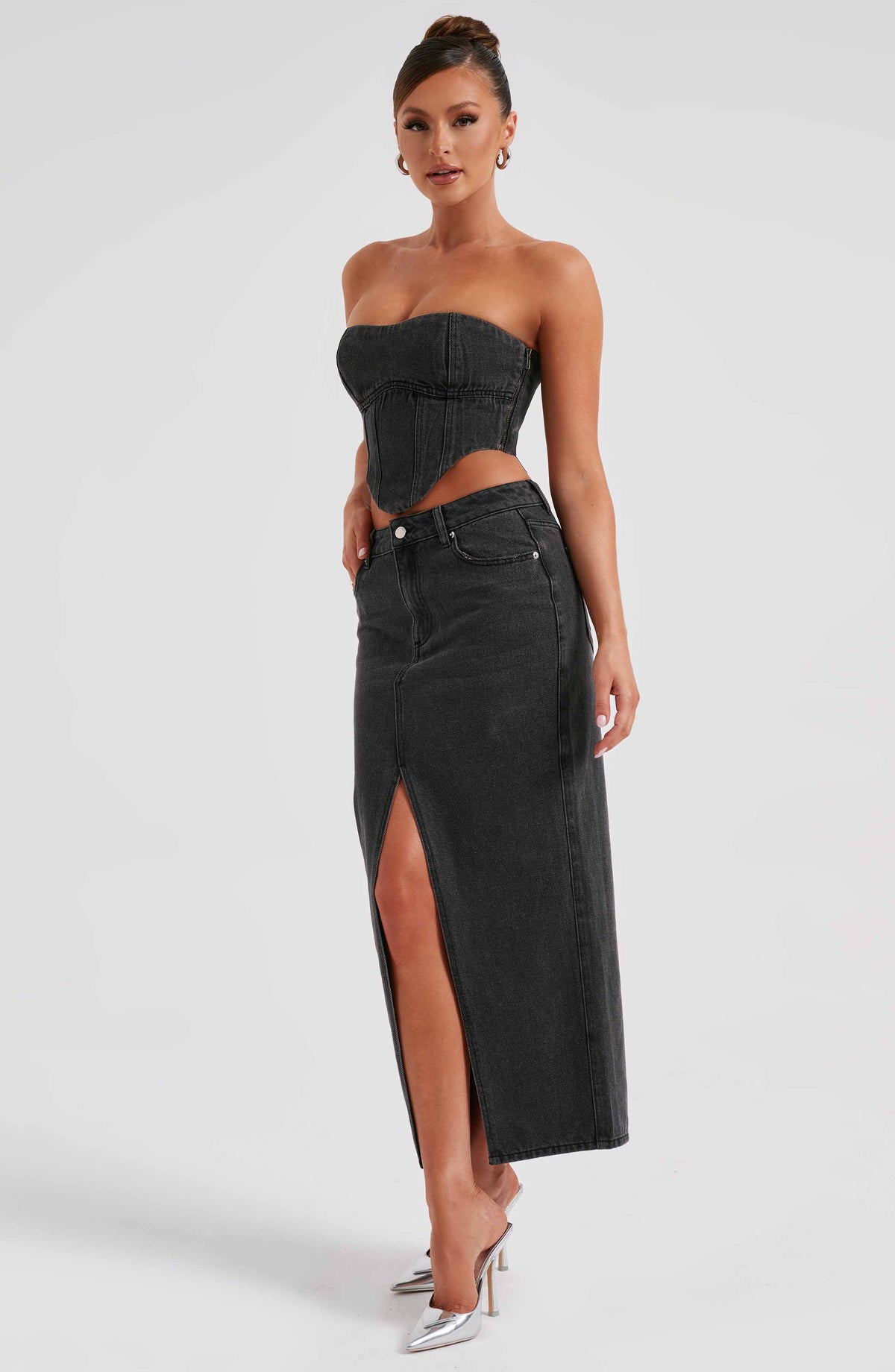 Flora Maxi Skirt in Black