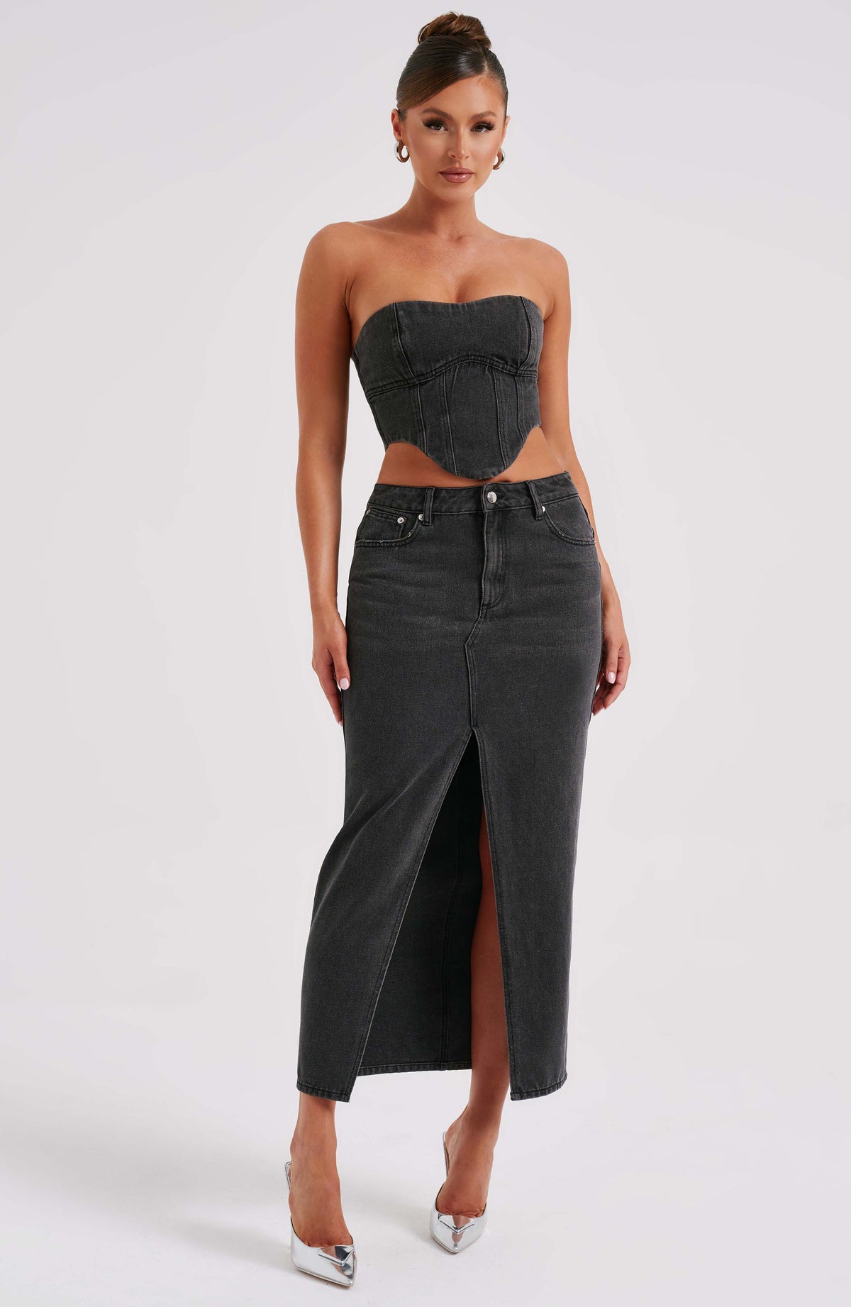 Flora Maxi Skirt in Black