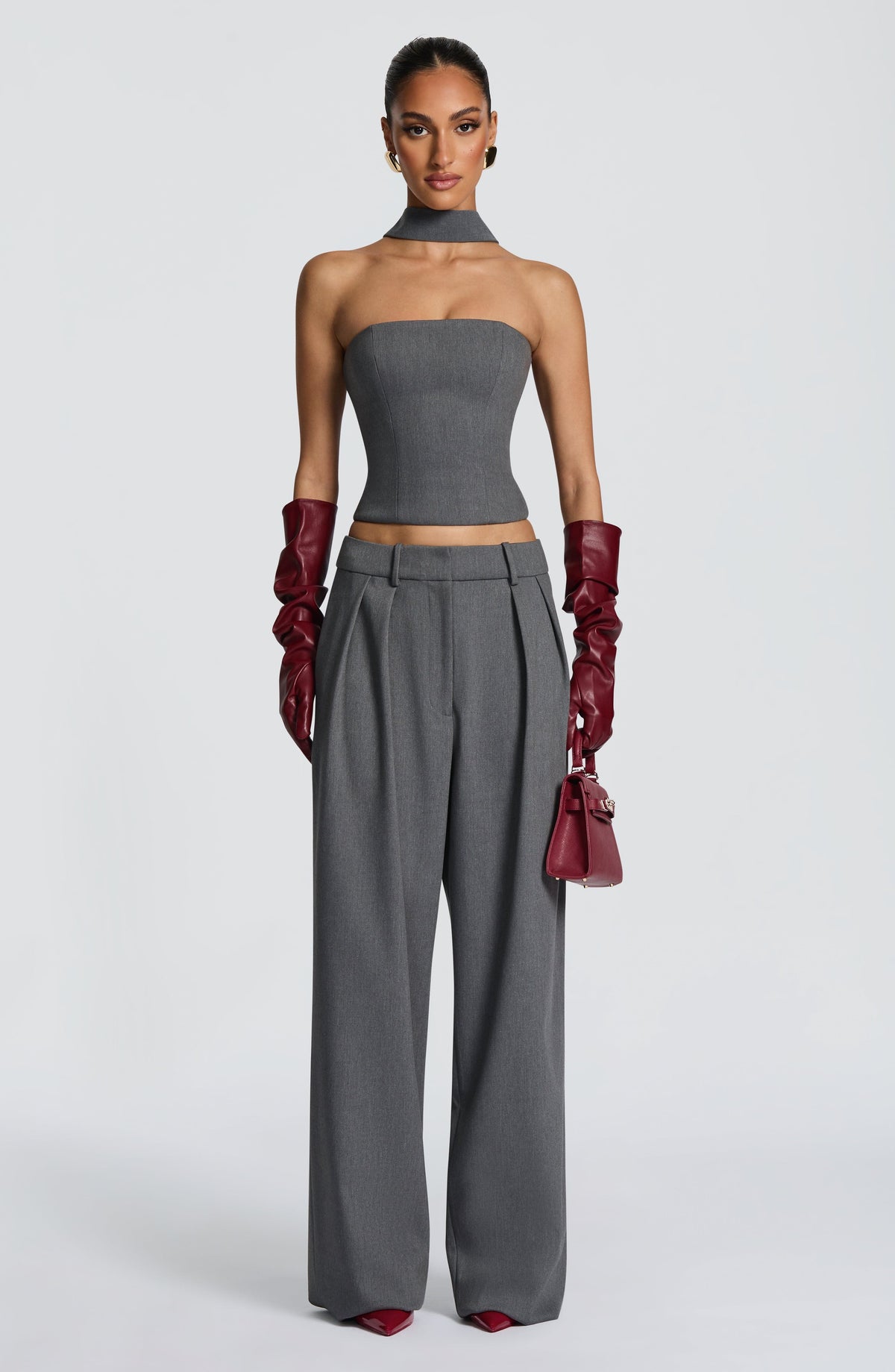 Frannie Gloves in Burgundy