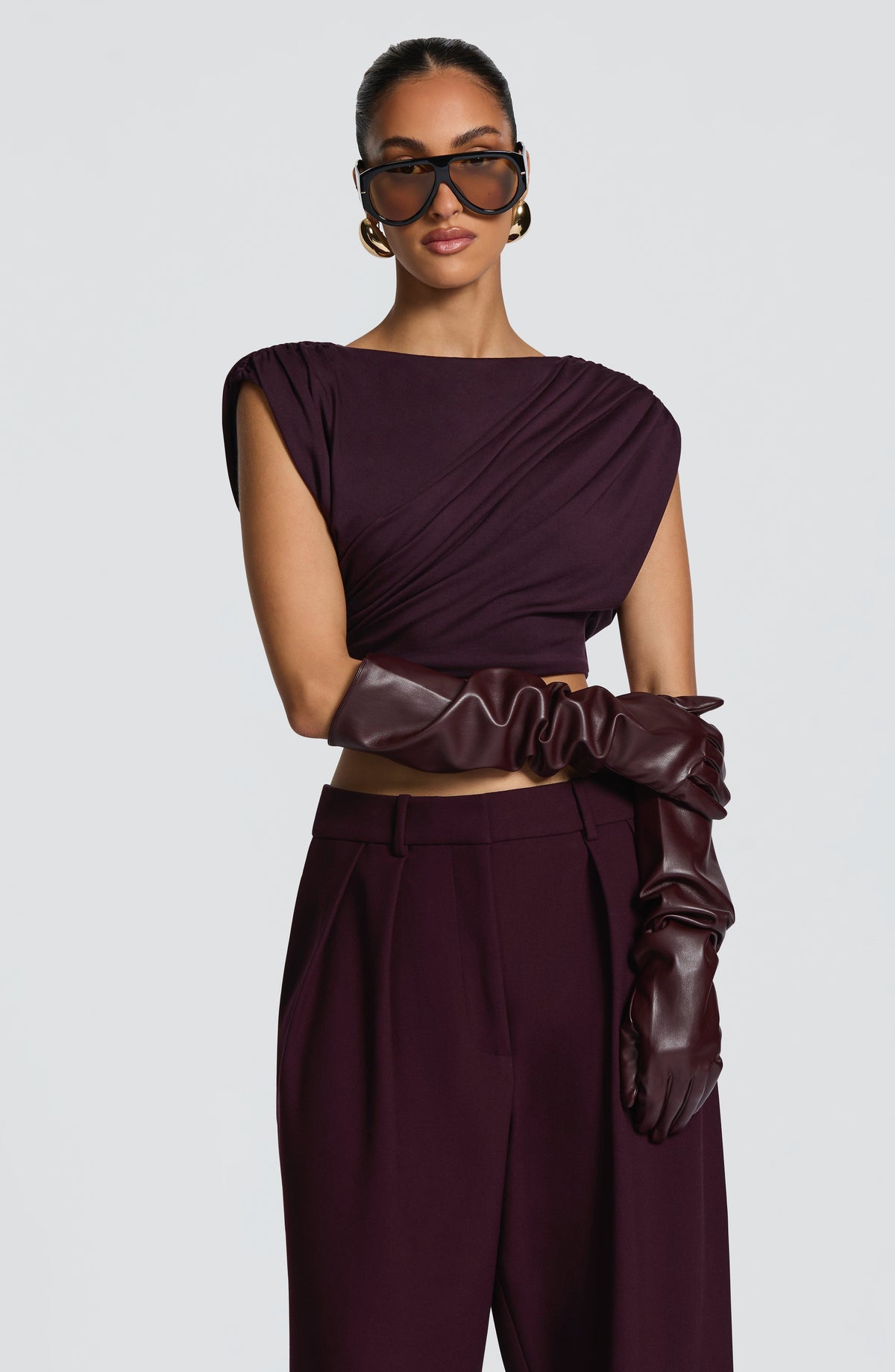 Frannie Gloves in Plum
