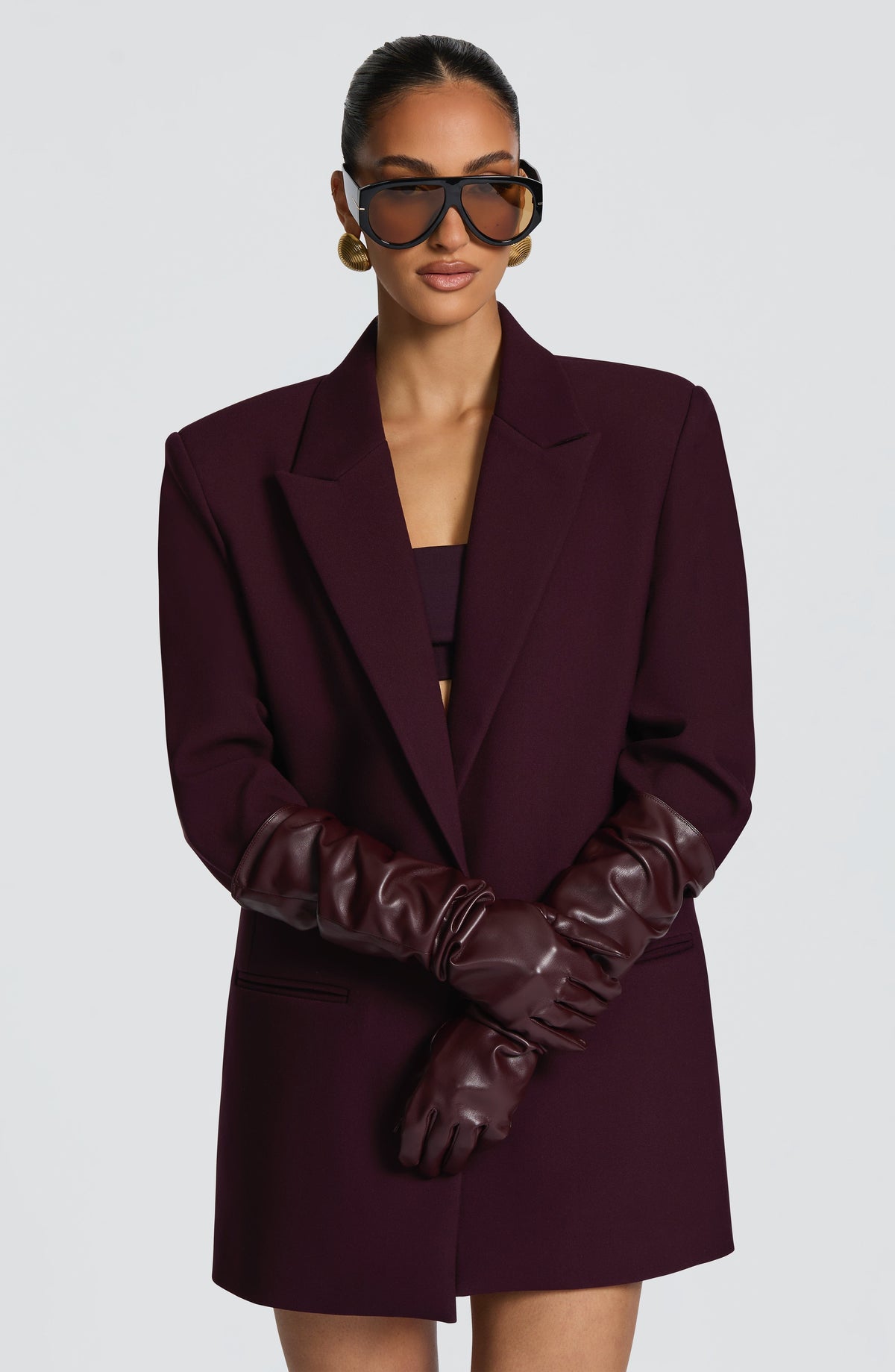 Frannie Gloves in Plum