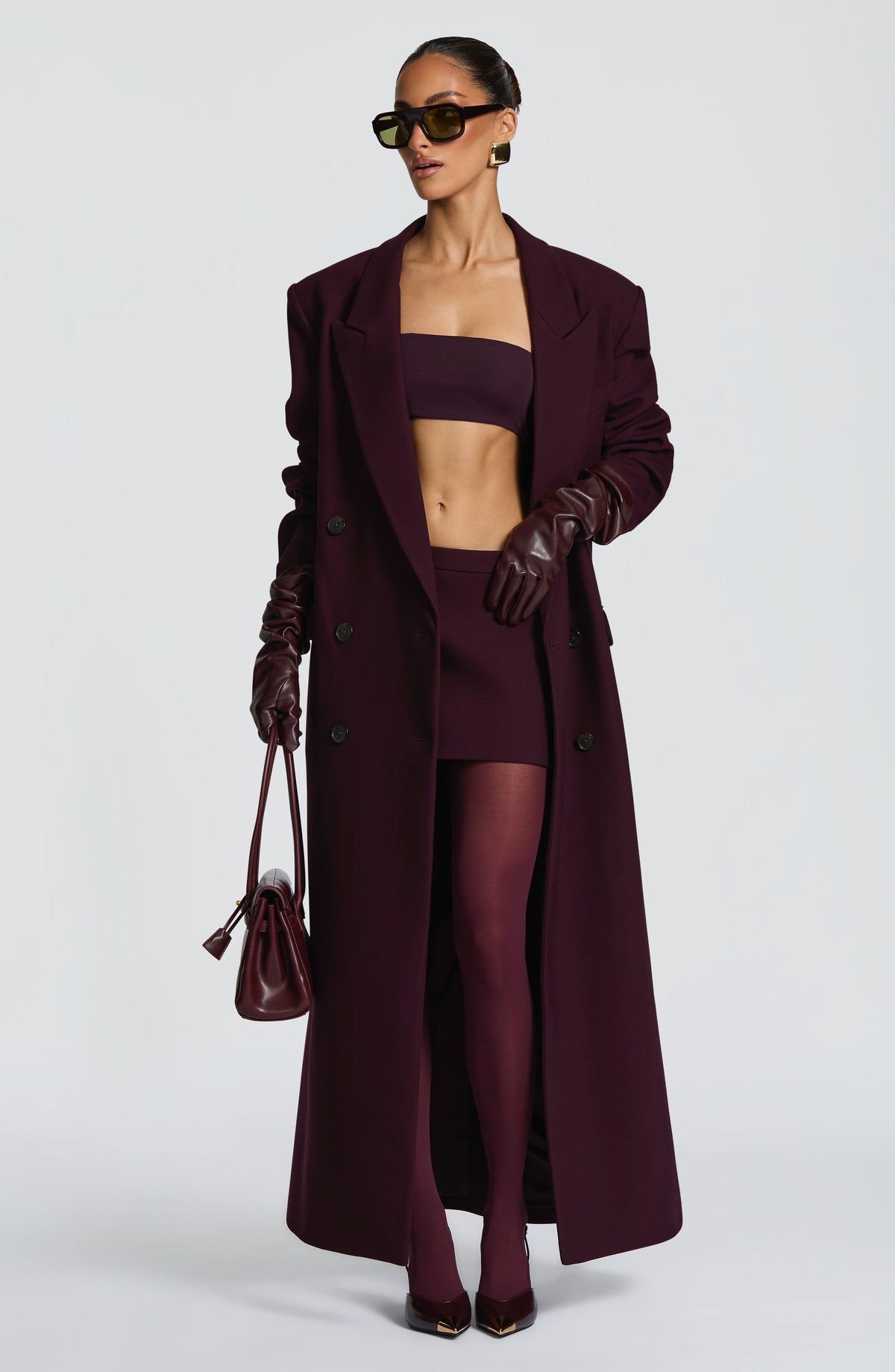 Frannie Gloves in Plum