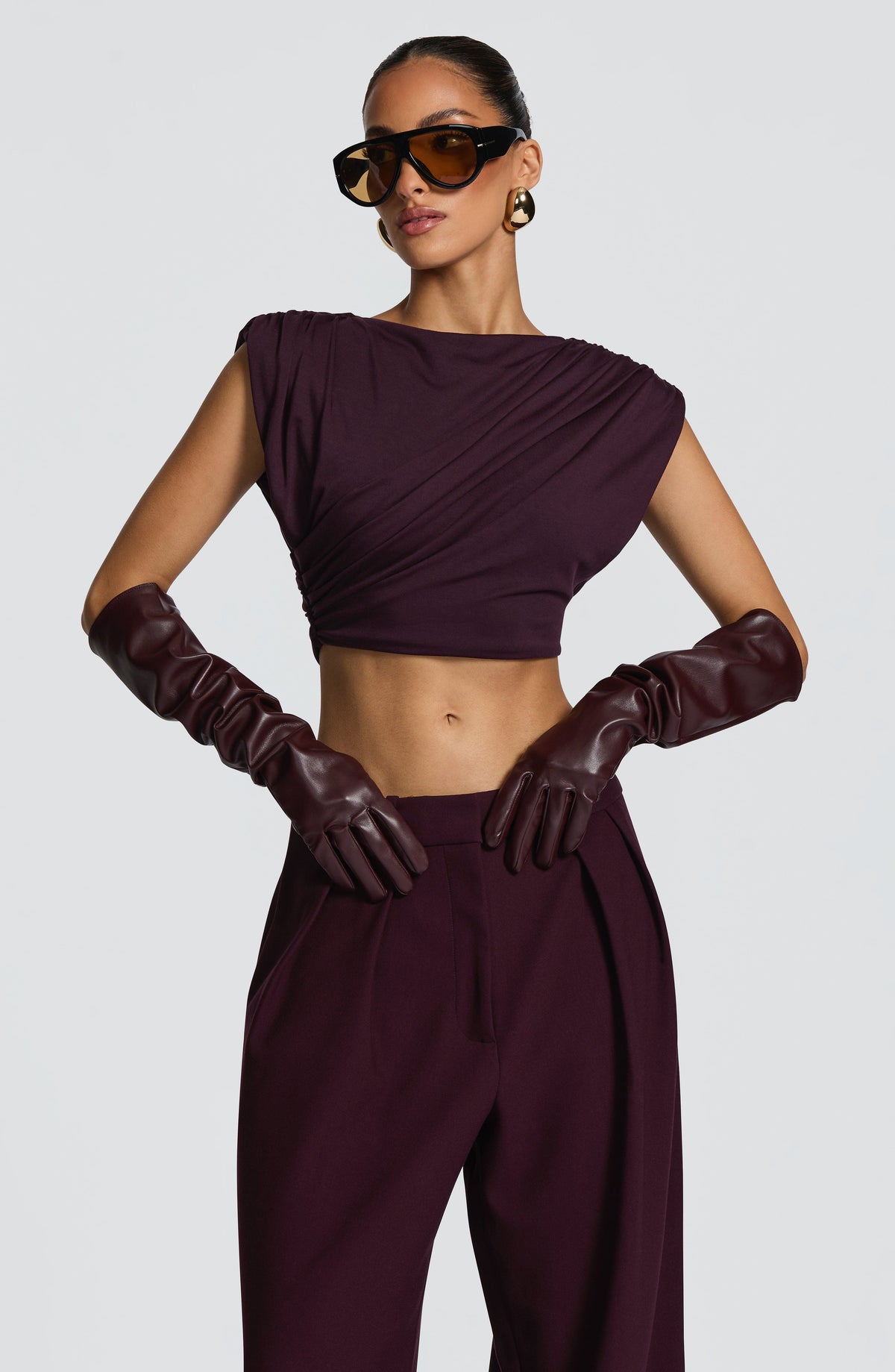 Frannie Gloves in Plum