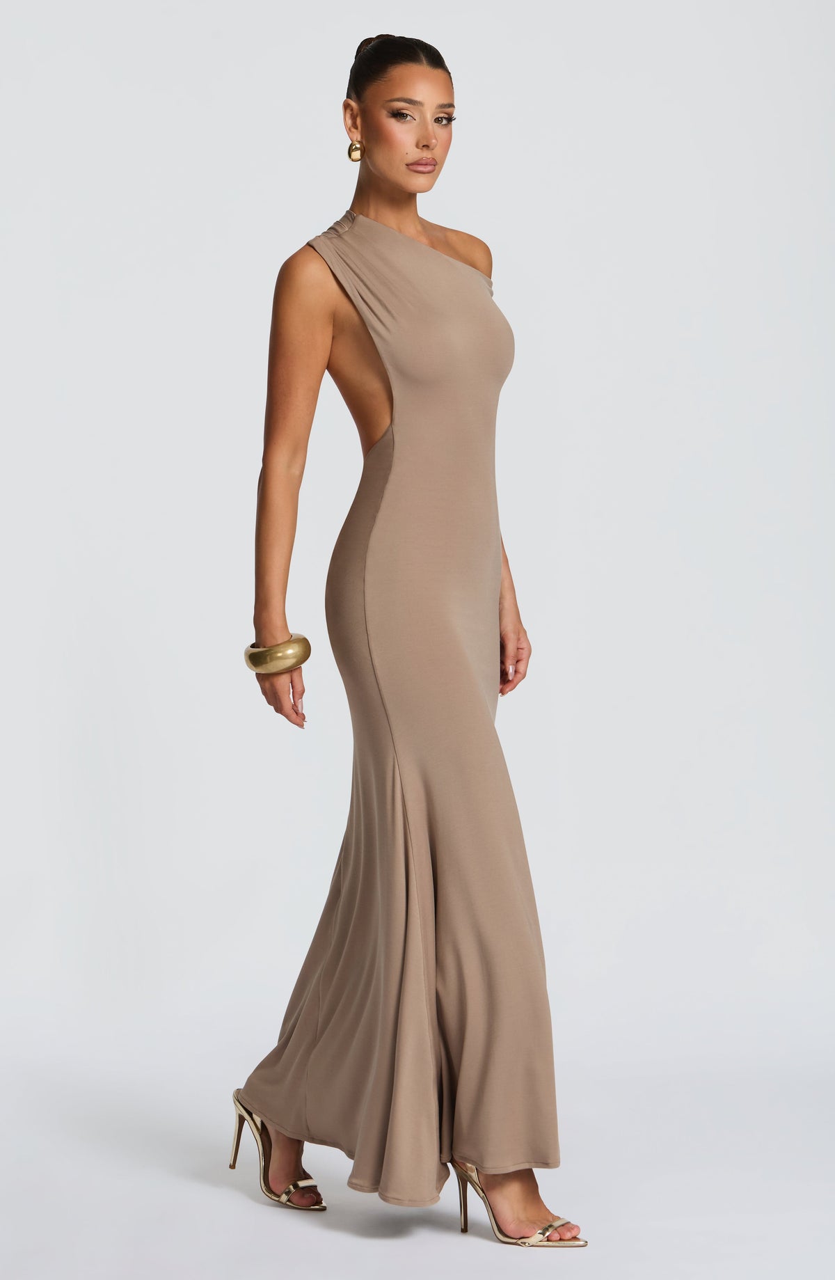 Fyora Maxi Dress in Stone