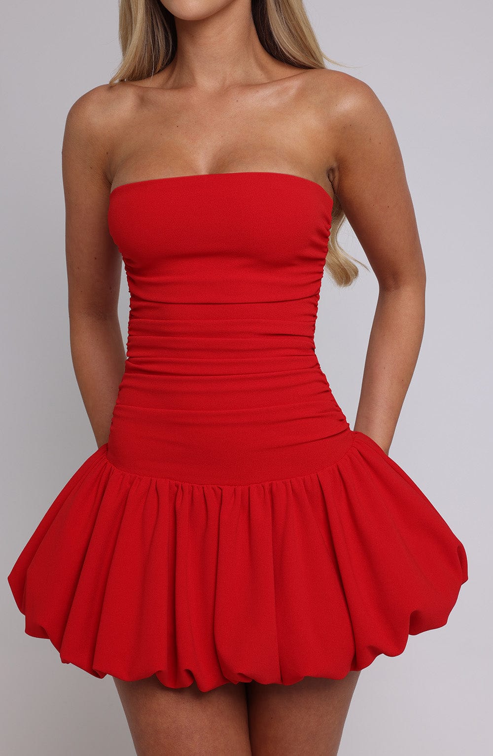 Gemina Mini Dress in Red