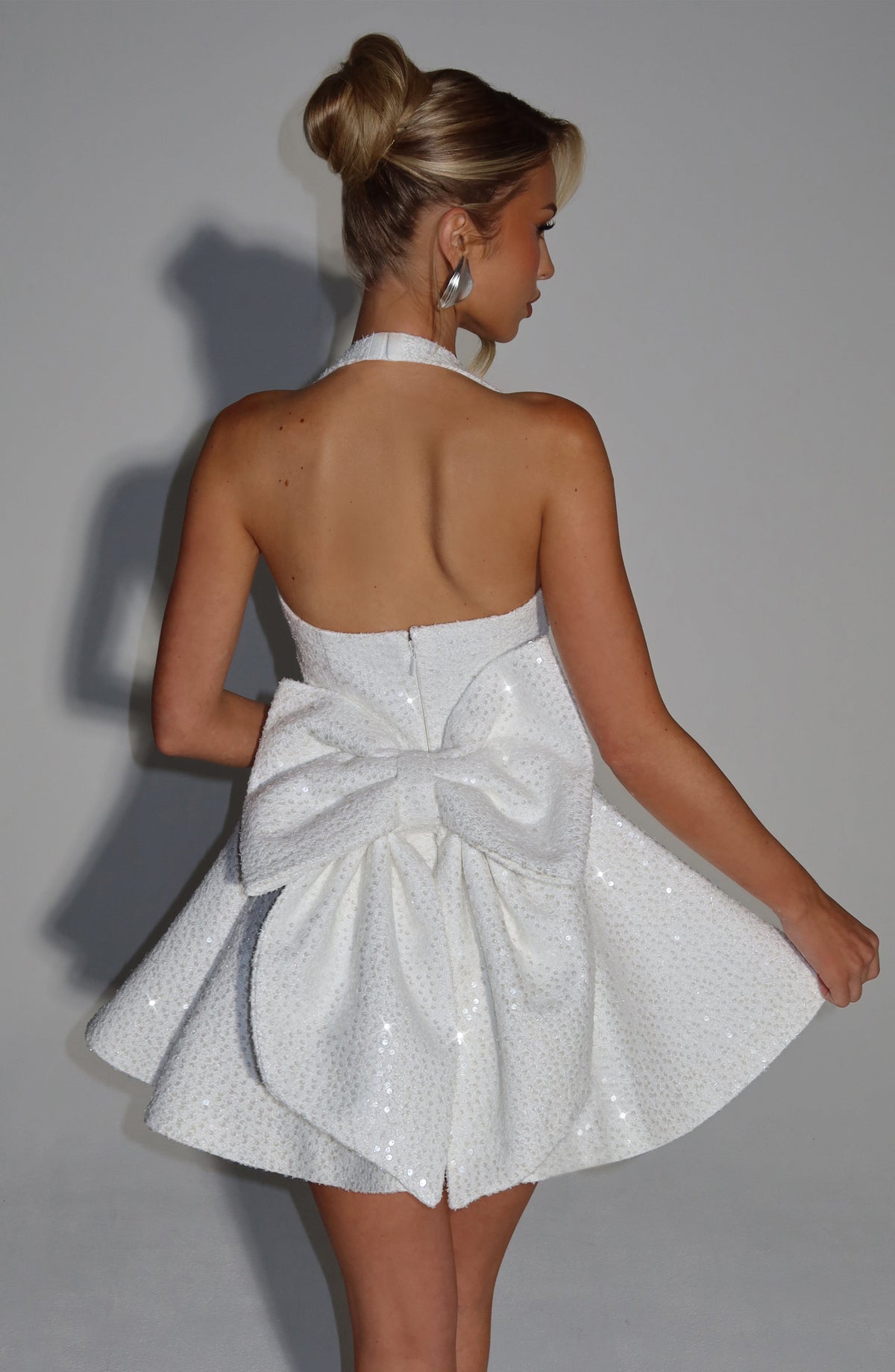 Georgetta Mini Dress in Ivory