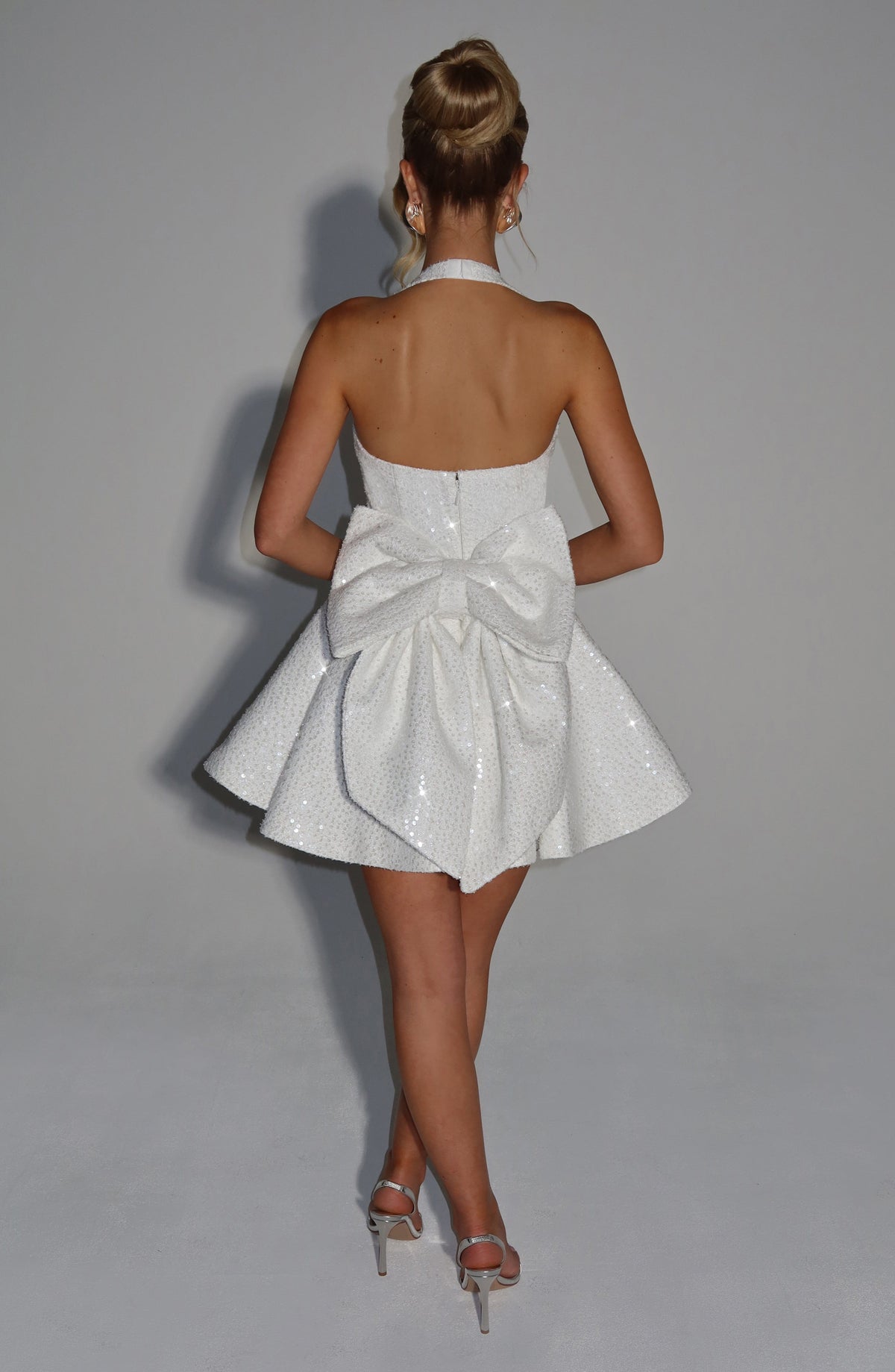 Georgetta Mini Dress in Ivory