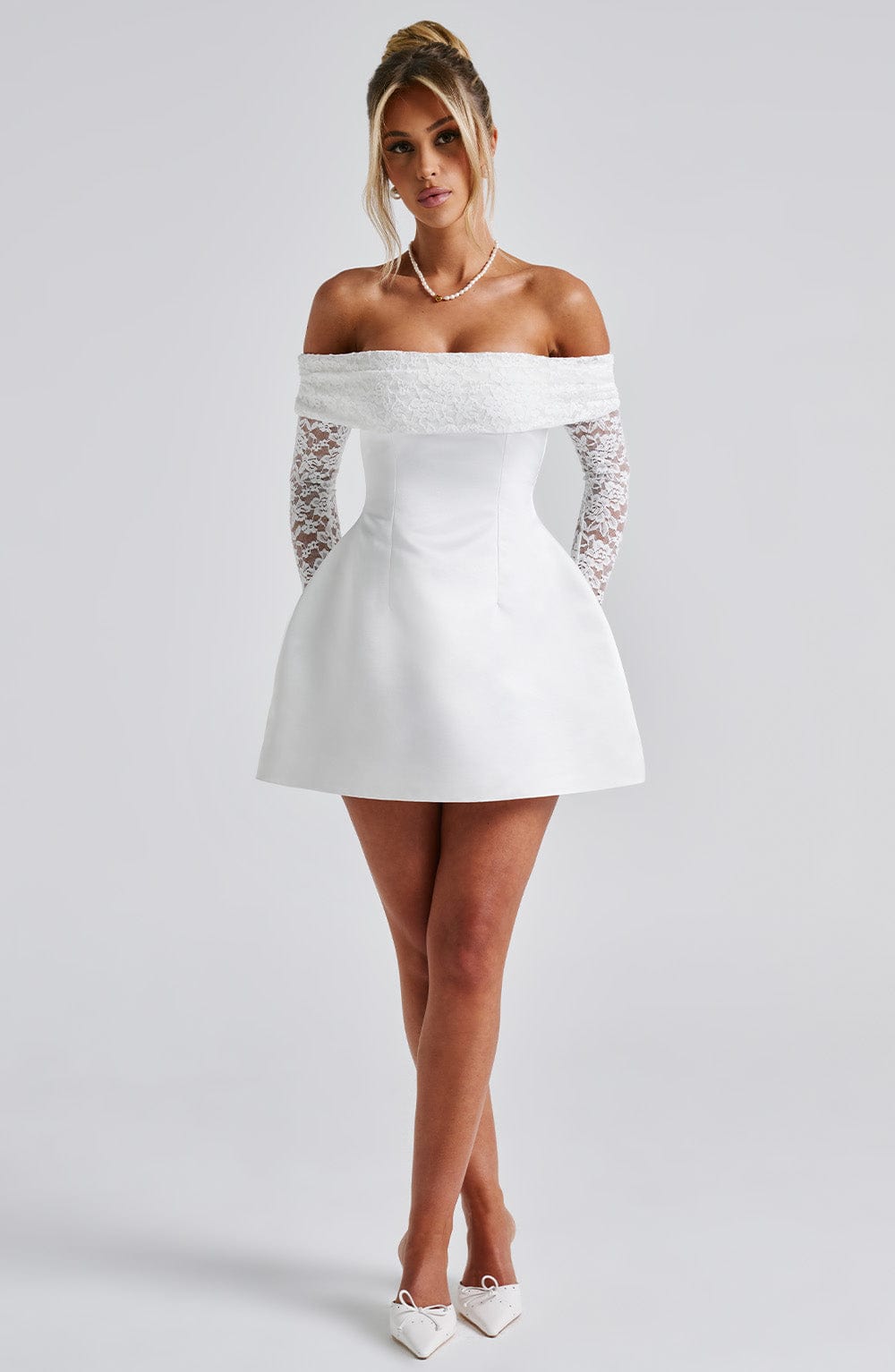 Georgianne Mini Dress in Ivory