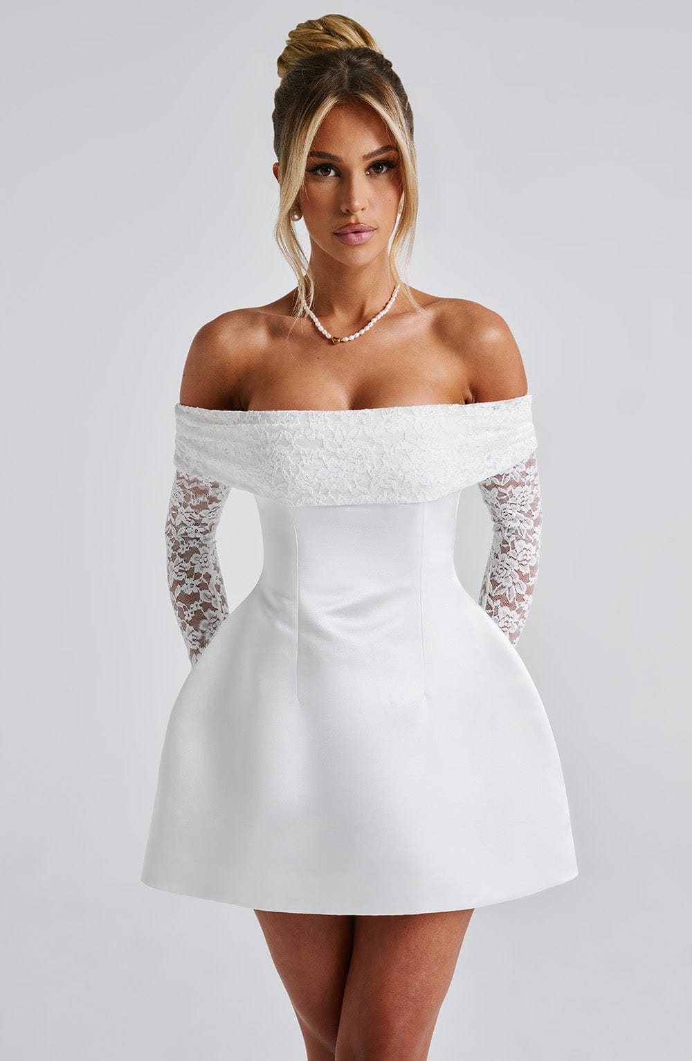 Georgianne Mini Dress in Ivory