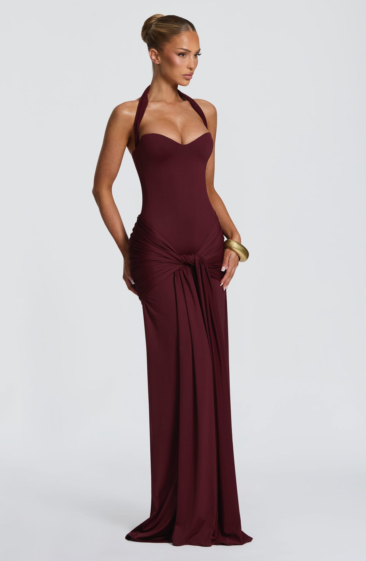 Giana Maxi Dress in Cherry Lacquer