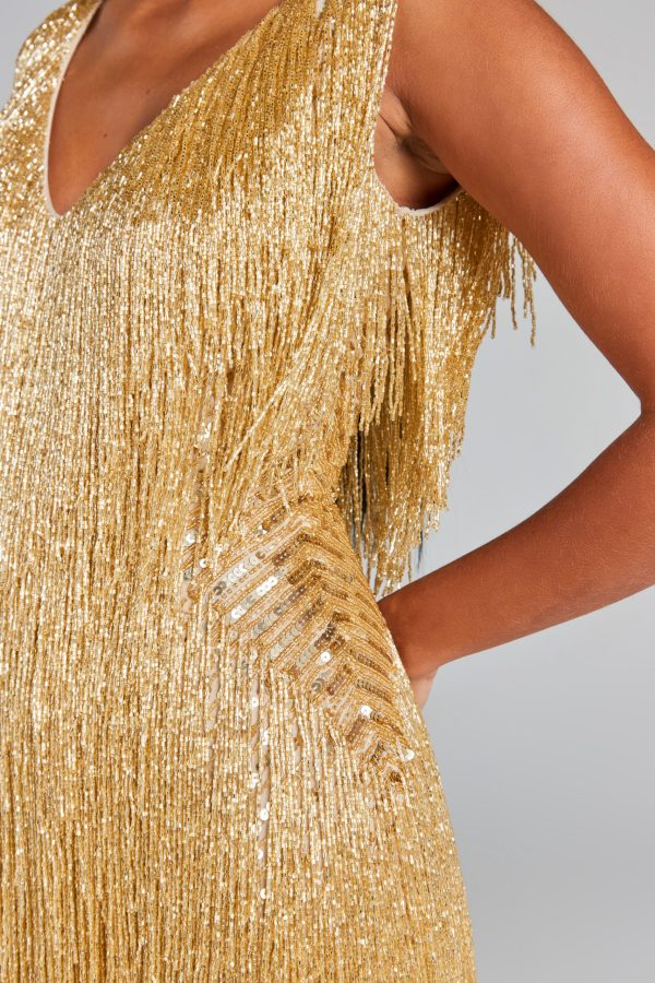 Ginevra Mini Dress in Gold