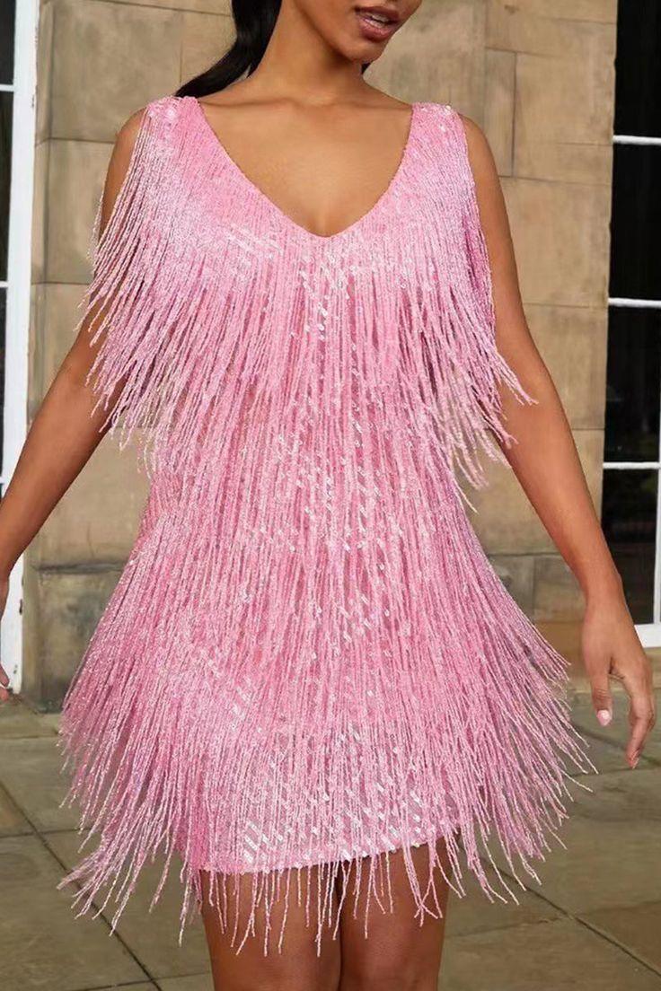 Ginevra Mini Dress in Pink