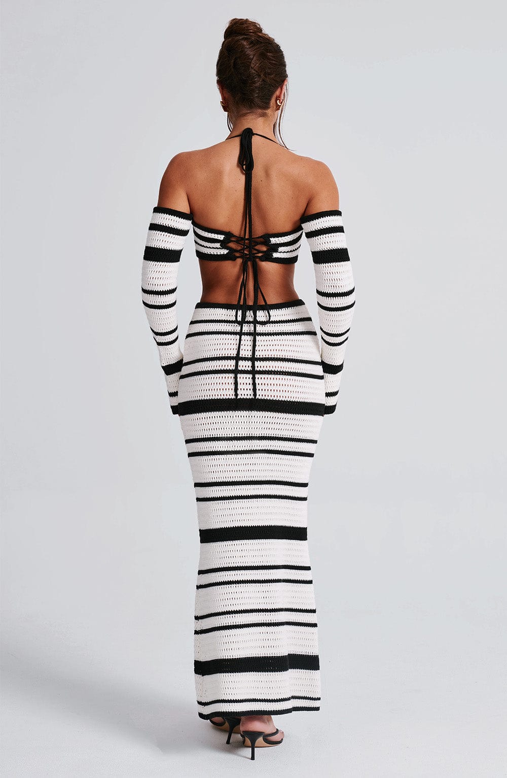 Giorgia Maxi Skirt in Black/White