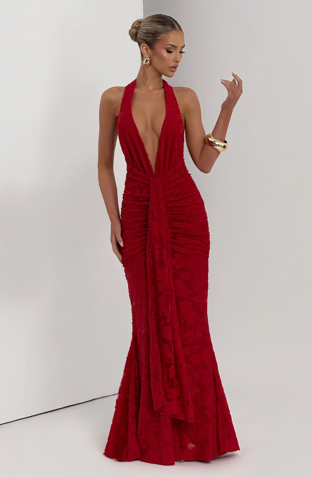 Guinevra Maxi Dress in Red