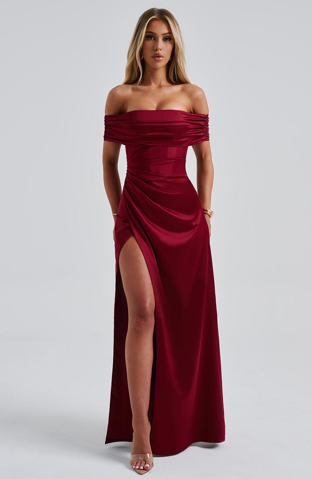 Gwendolina Maxi Dress in Burgundy