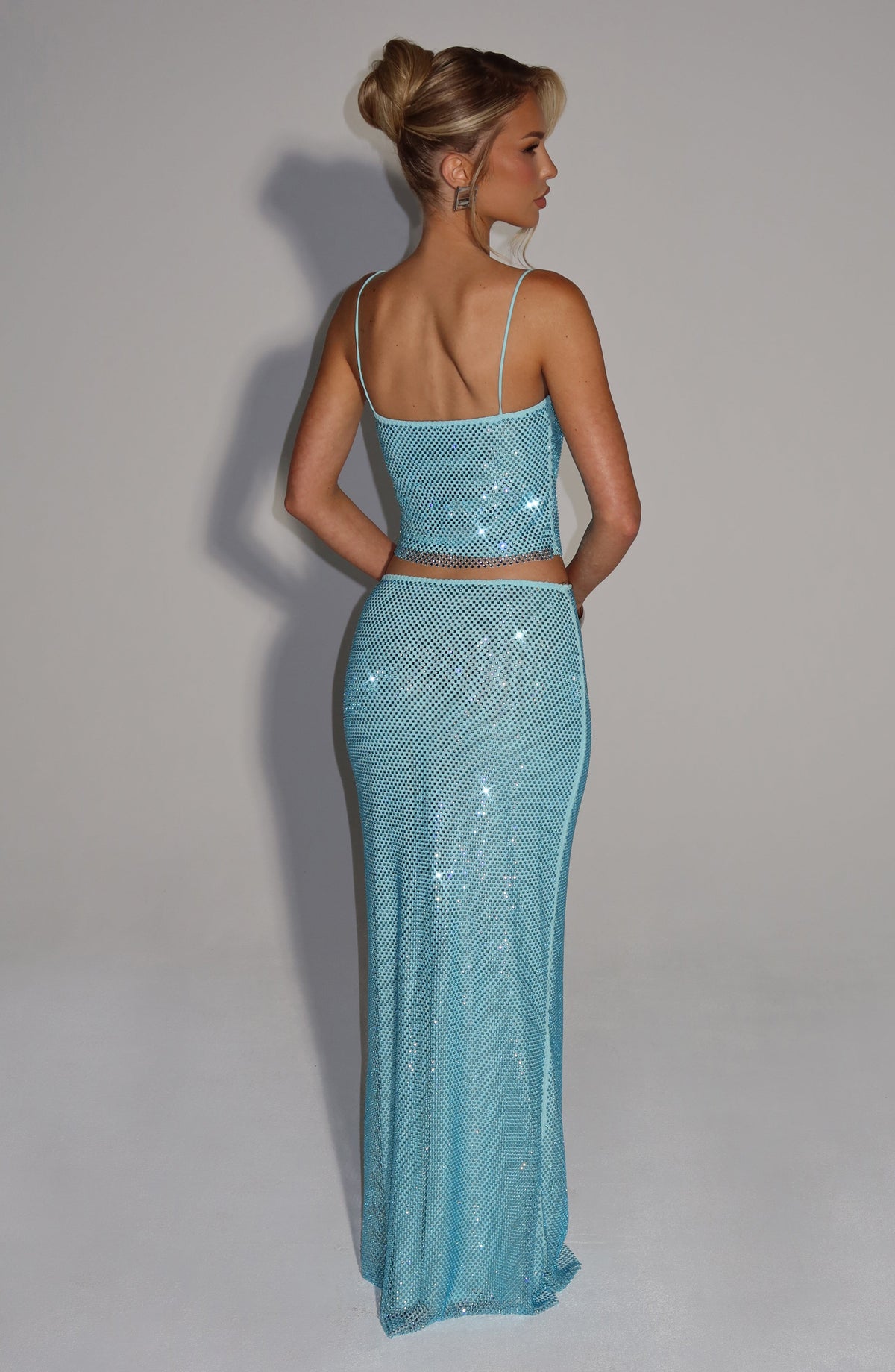 Halia Maxi Skirt in Aqua