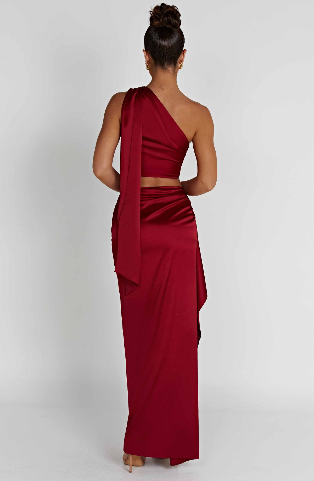 Halsea Maxi Skirt in Wine
