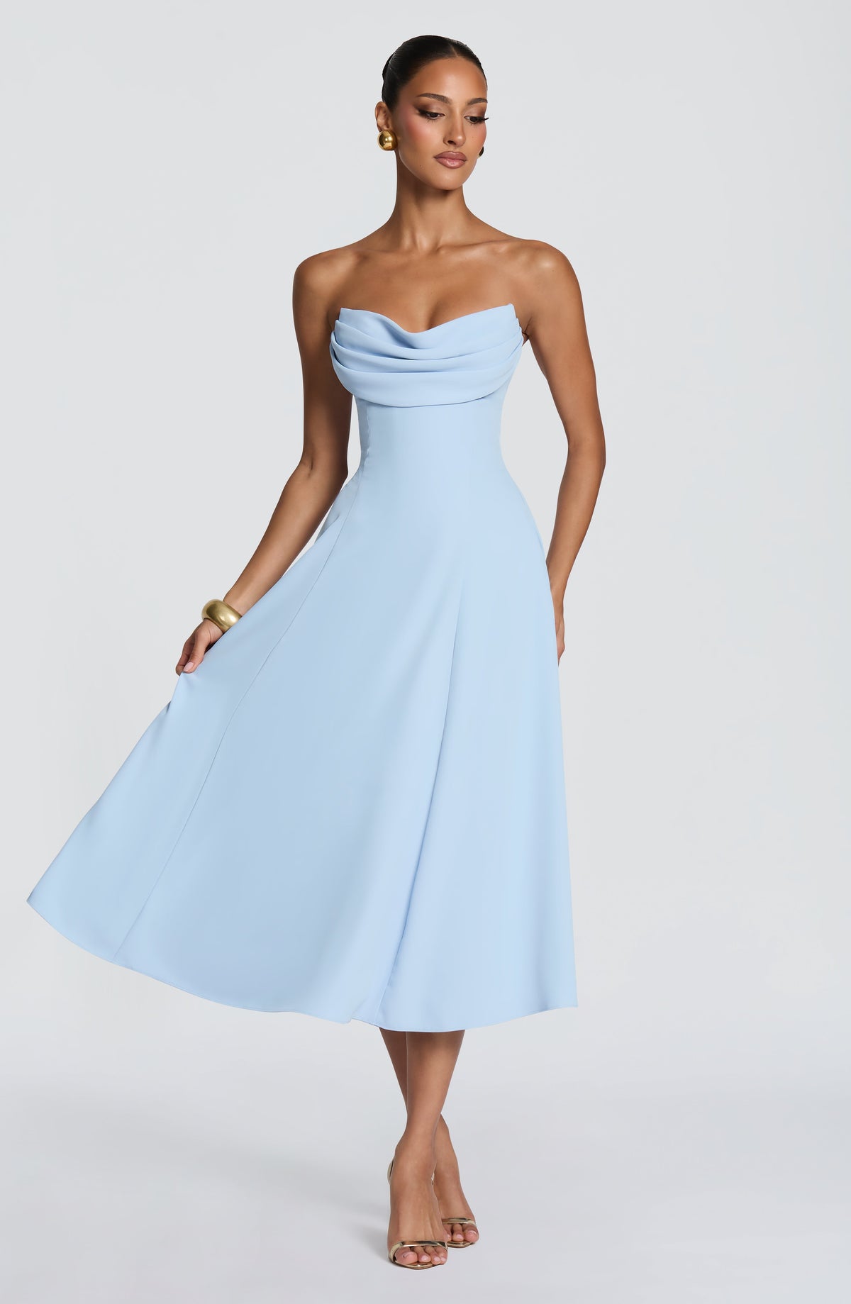 Harlowe Midi Dress in Glacier Blue