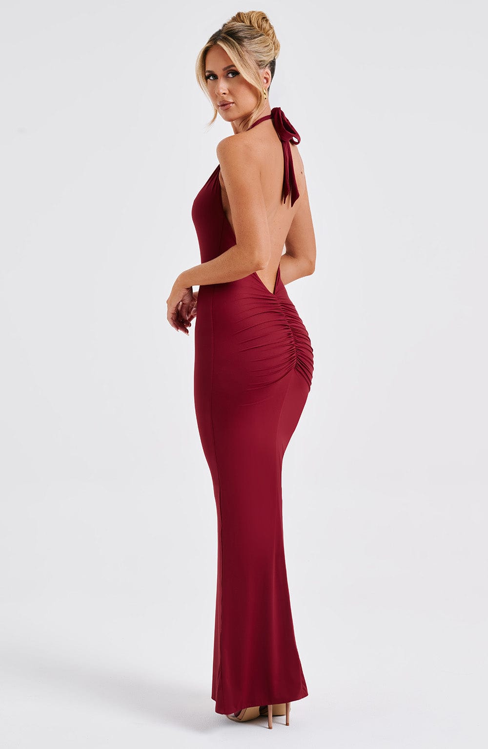 Harmonie Maxi Dress in Burgundy