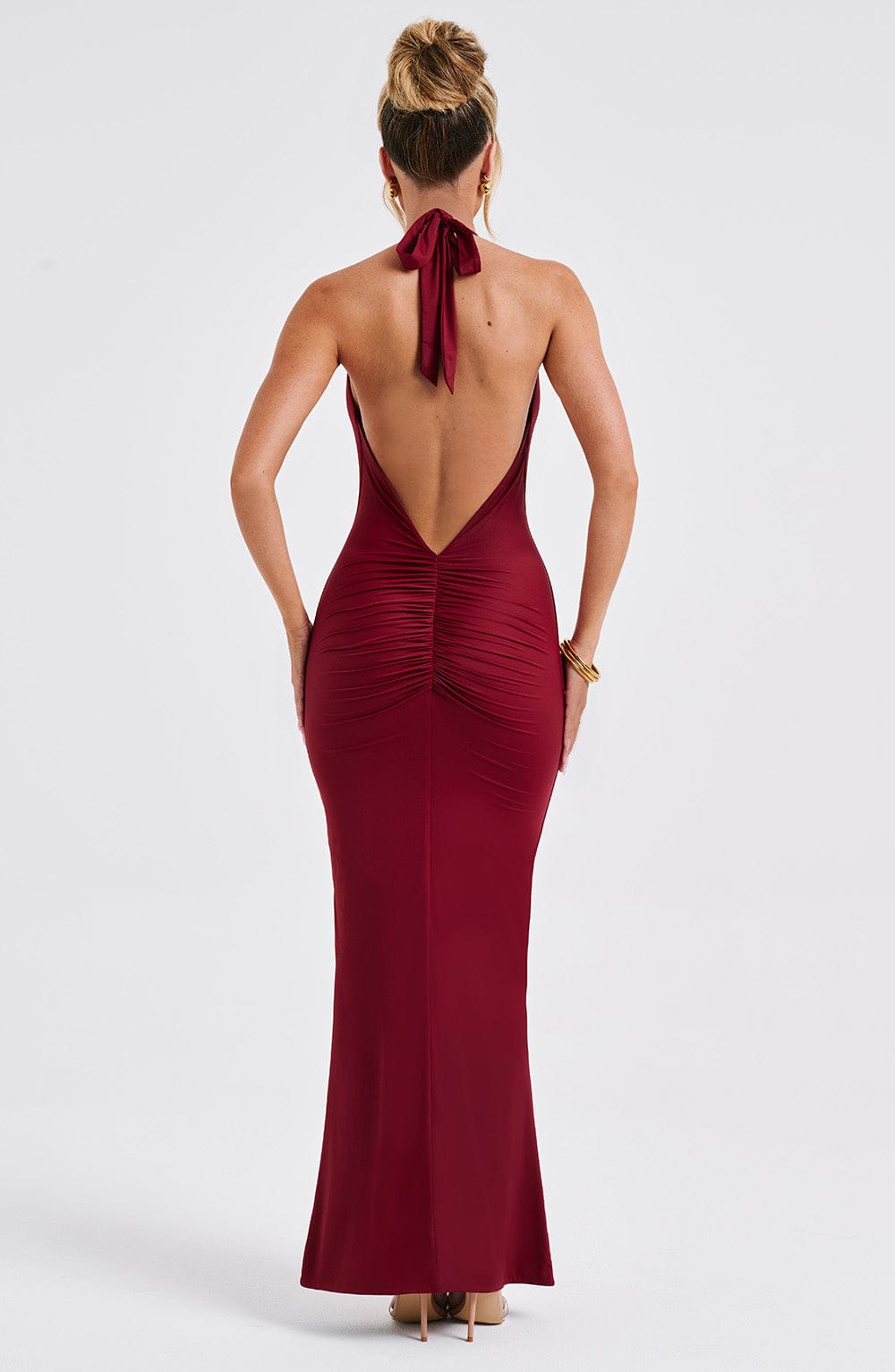 Harmonie Maxi Dress in Burgundy