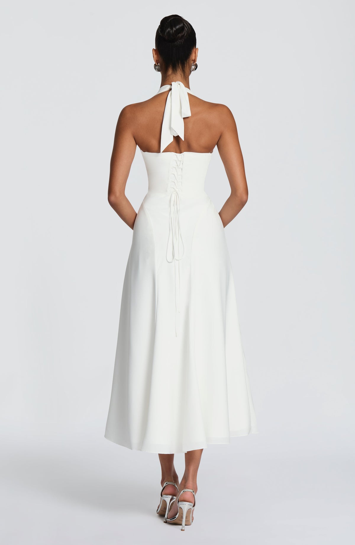 Haylen Midi Dress in Ivory