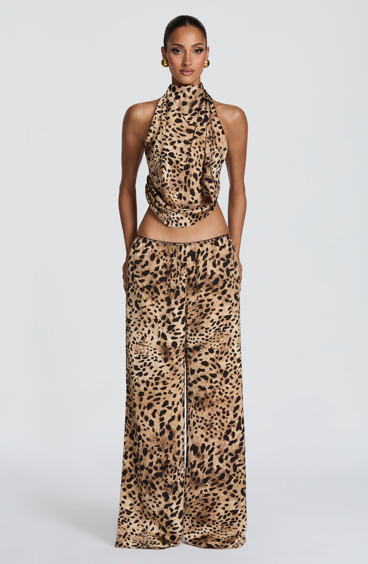 Hazelle Top in Leopard Print