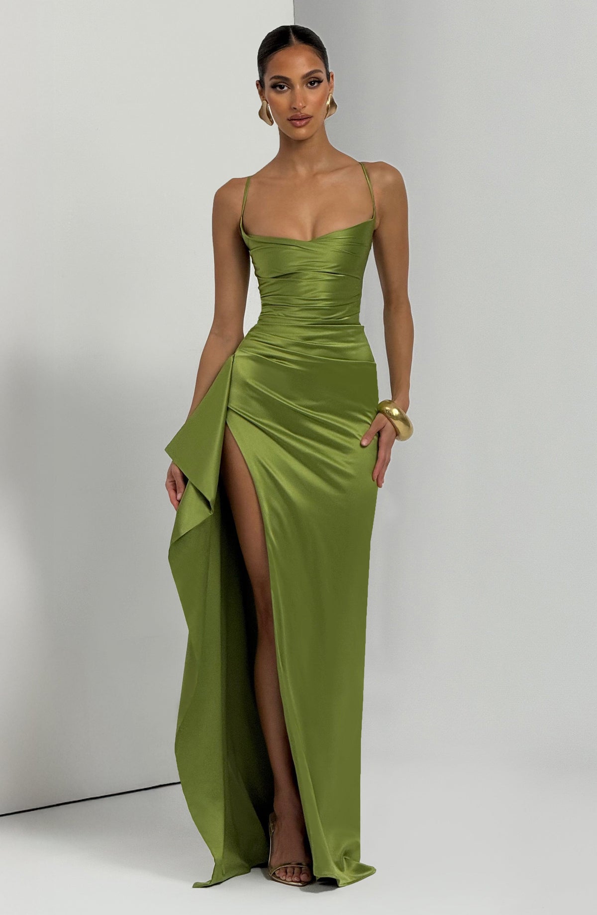 Helena Maxi Dress in Olive