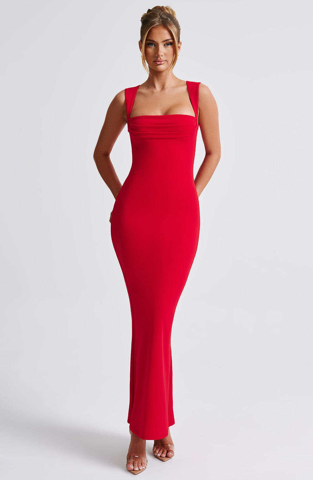 Helina Maxi Dress in Red