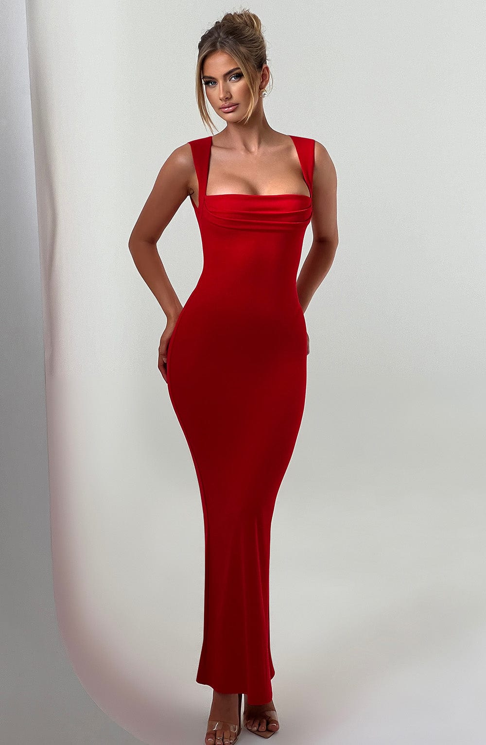 Helina Maxi Dress in Red