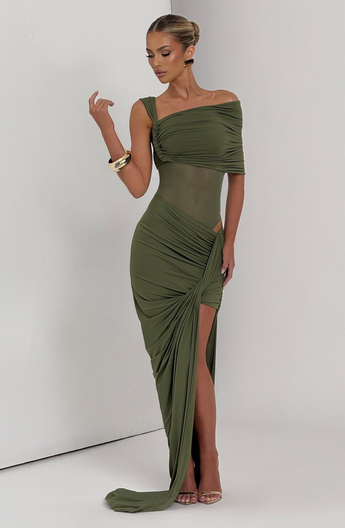 Henriella Maxi Skirt in Khaki
