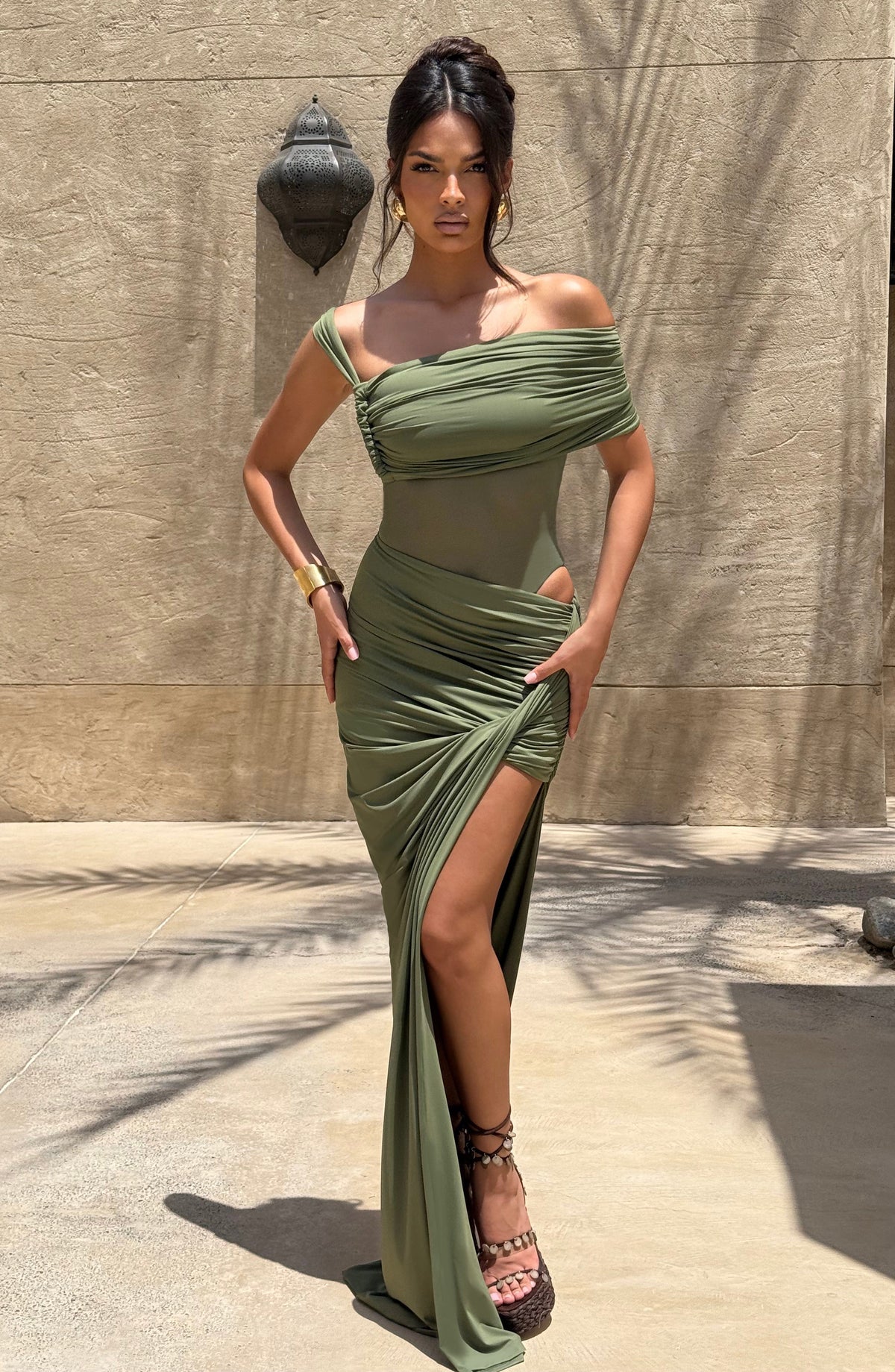 Henriella Maxi Skirt in Khaki