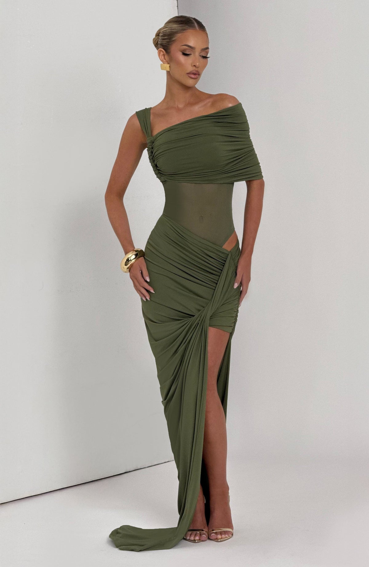 Henriella Maxi Skirt in Khaki