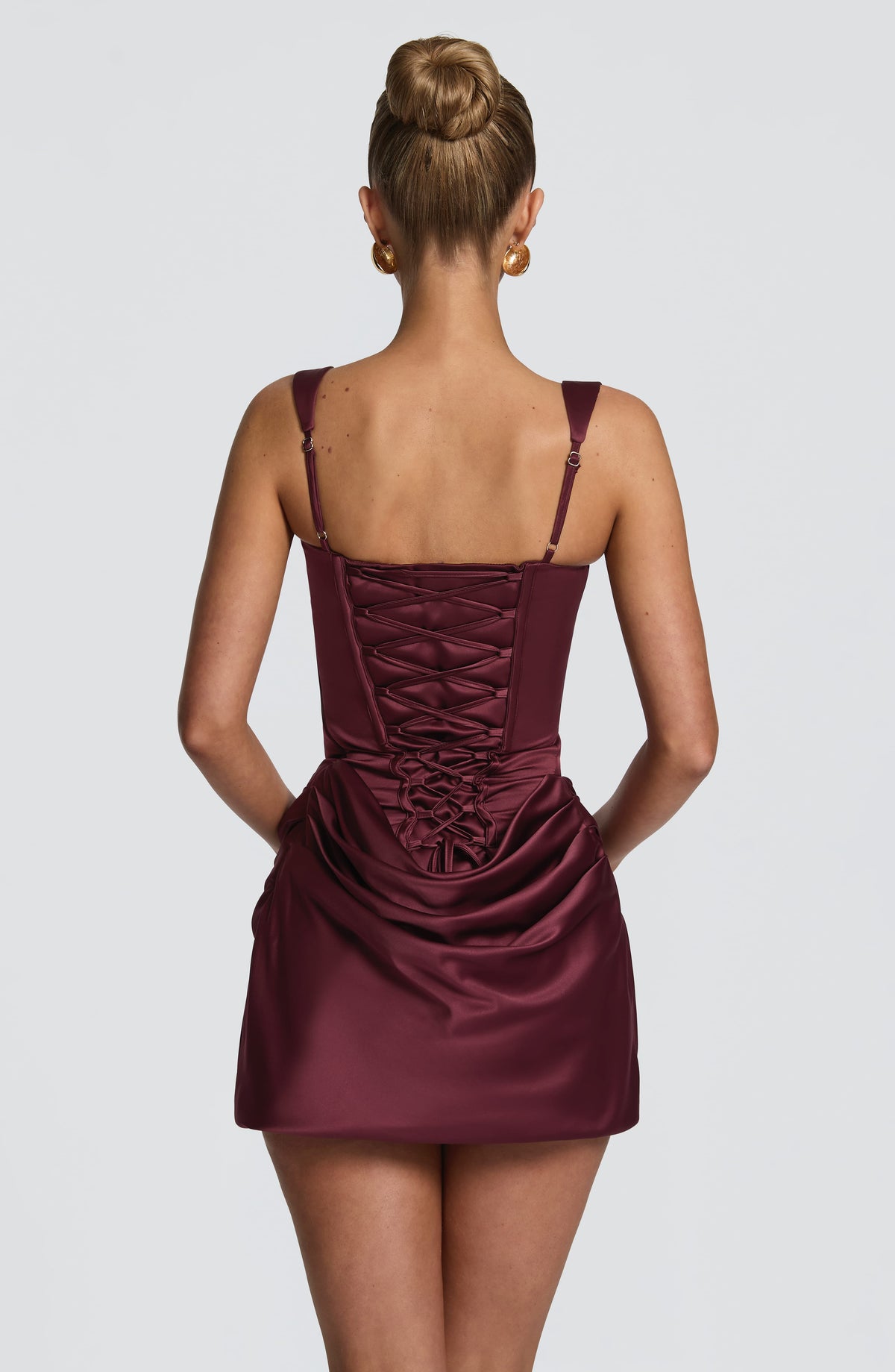Imogena Mini Dress in Cherry Lacquer
