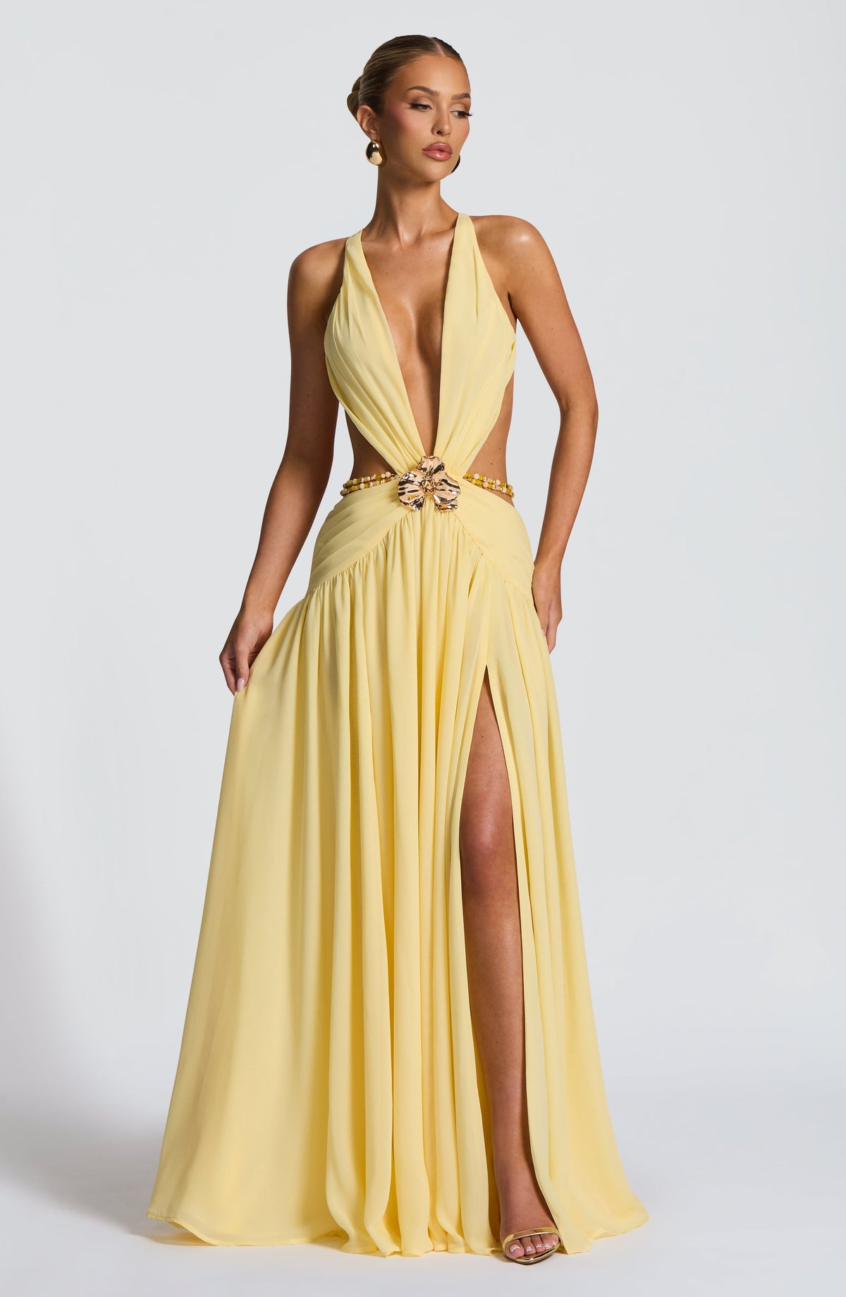 Indianne Maxi Dress in Lemon